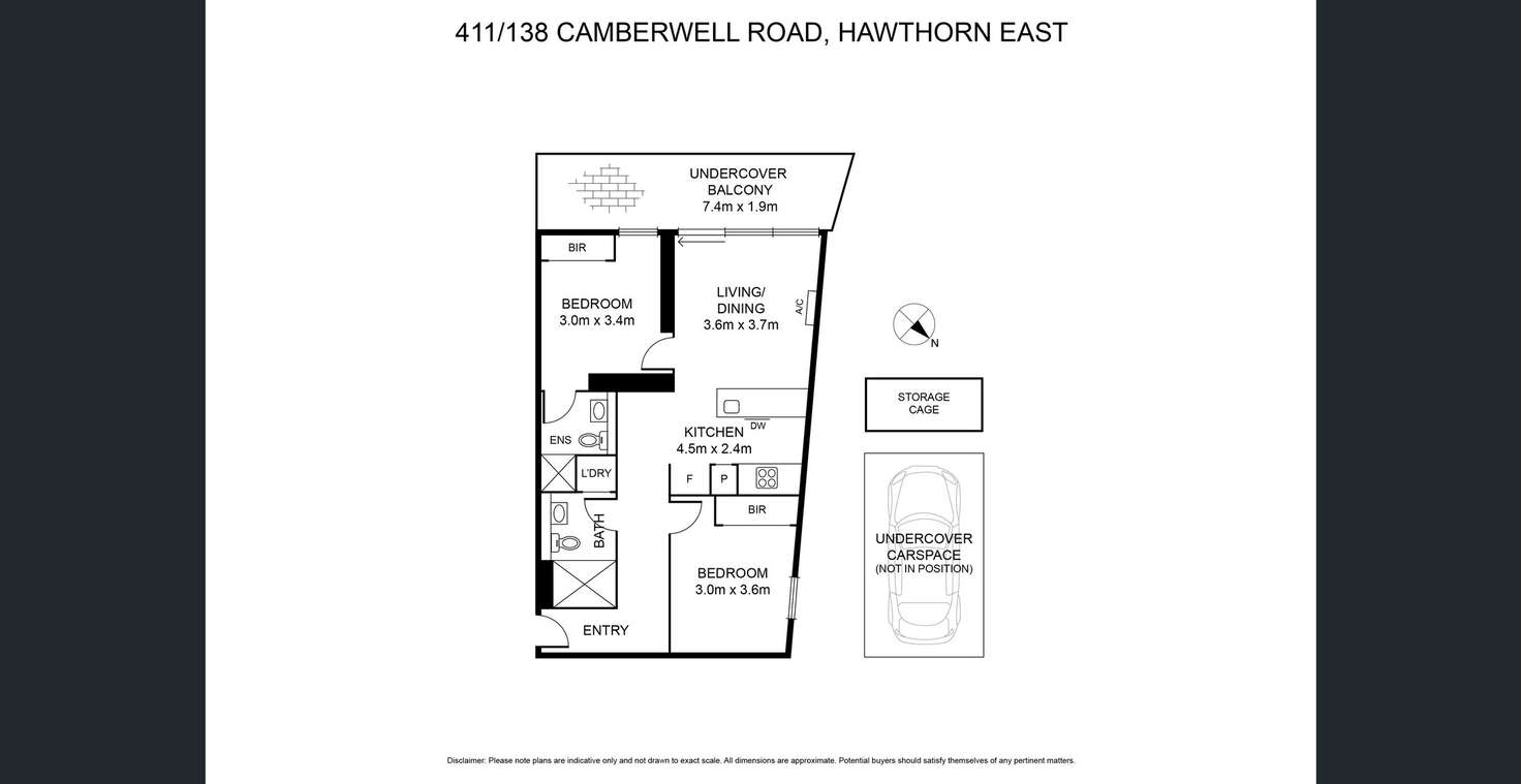 Floorplan of Homely apartment listing, 411/138 Camberwell Road, Hawthorn East VIC 3123