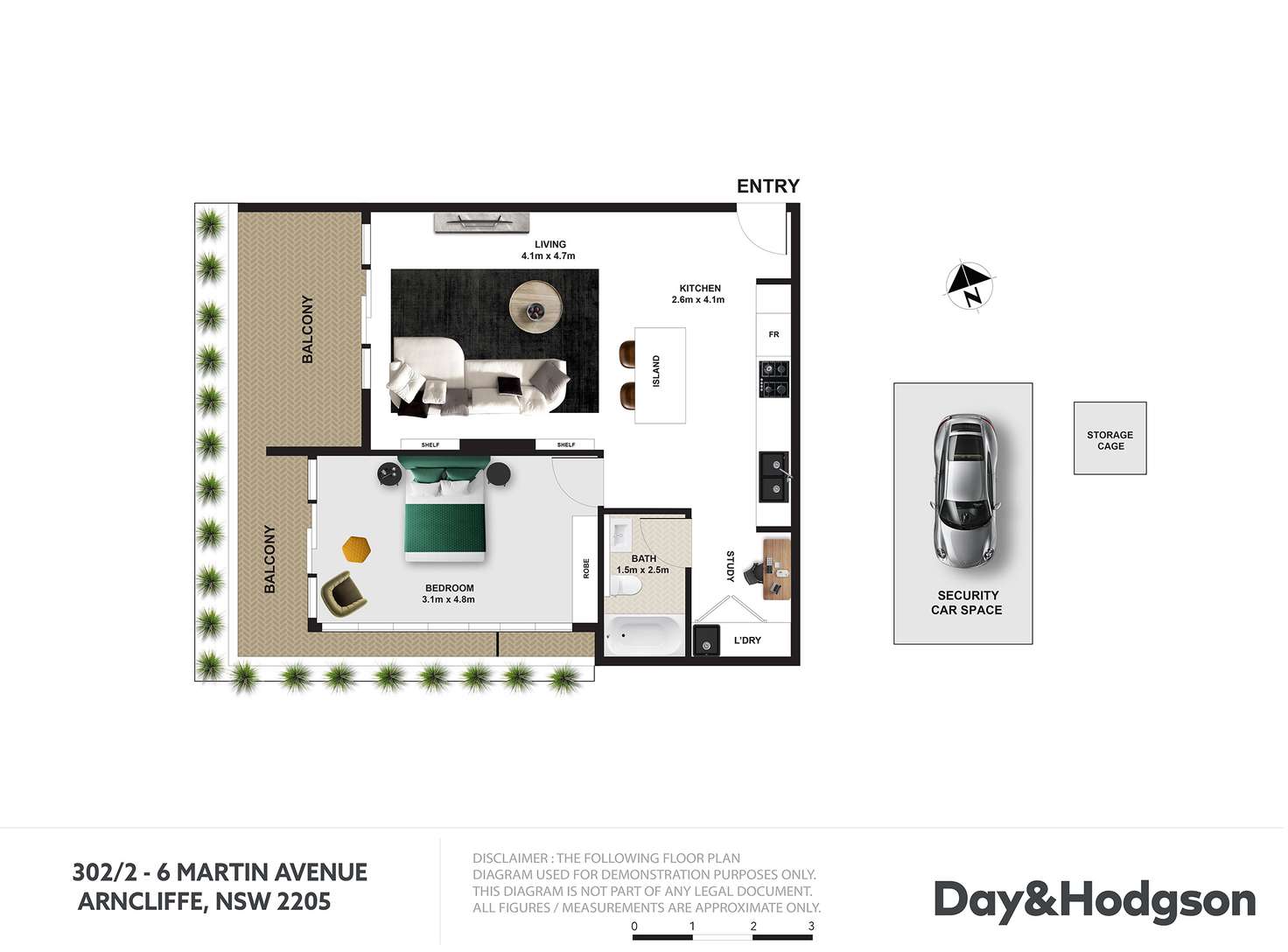 Floorplan of Homely apartment listing, 302/2-6 Martin Avenue, Arncliffe NSW 2205