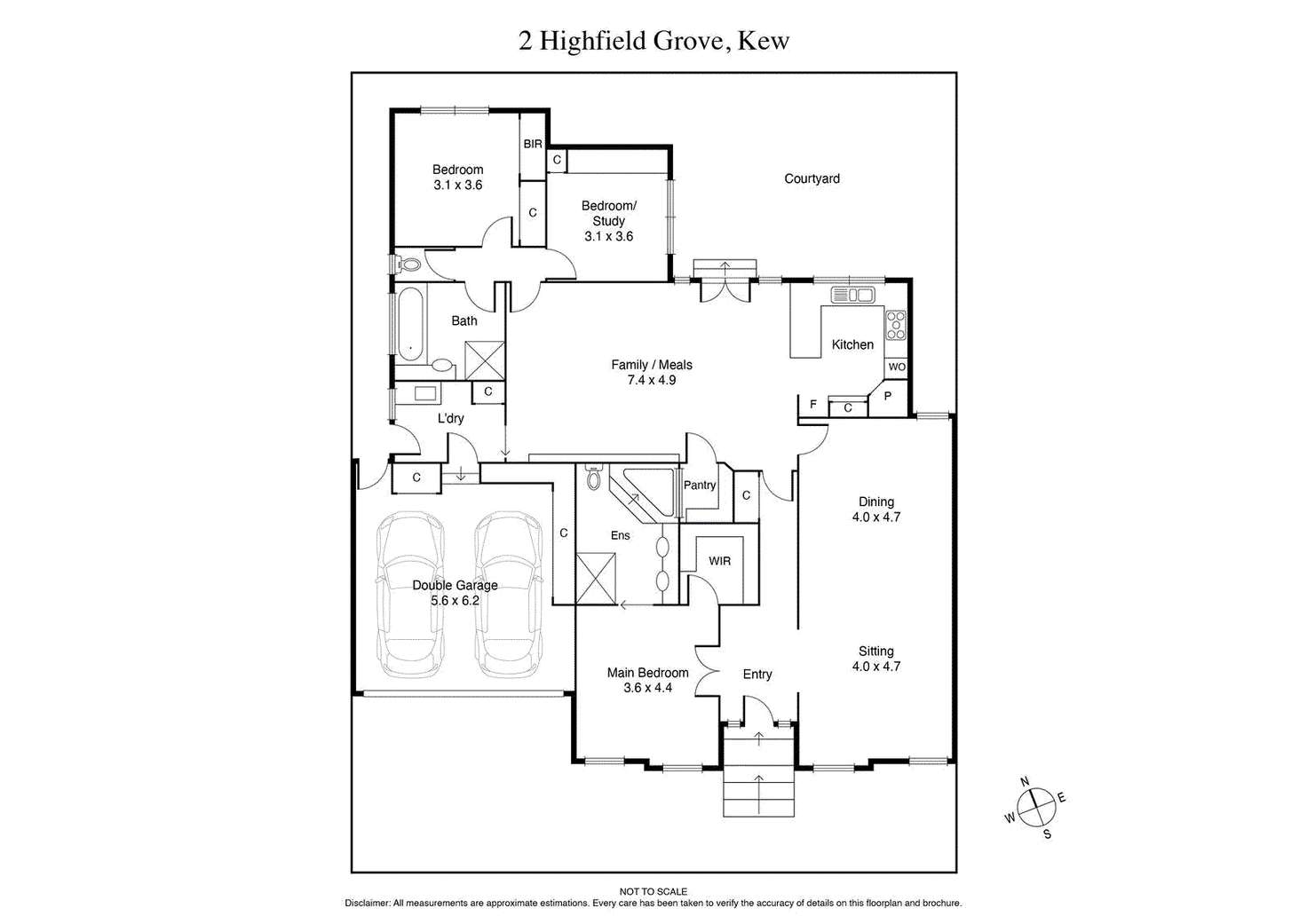 Floorplan of Homely house listing, 2 Highfield Grove, Kew VIC 3101
