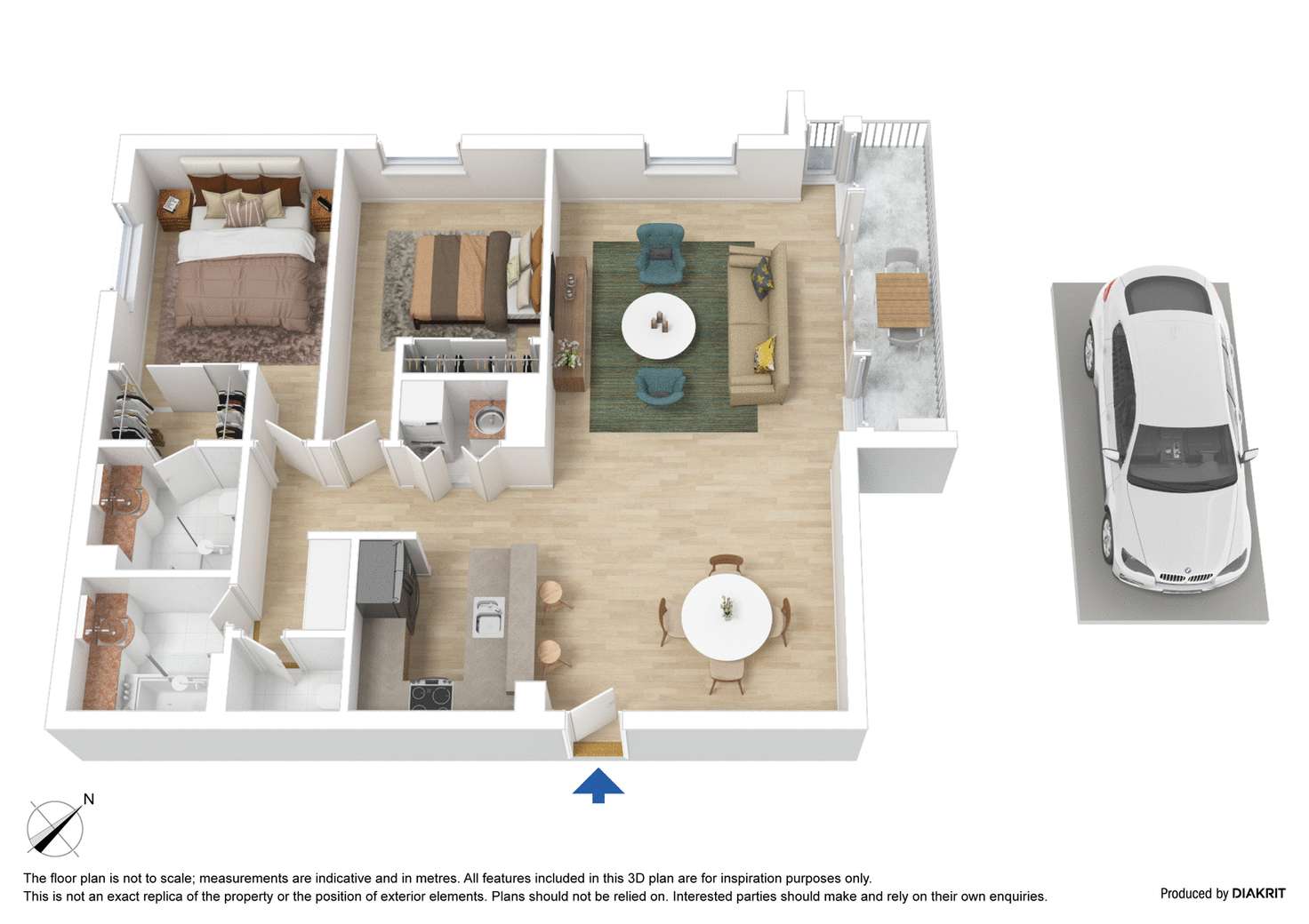 Floorplan of Homely apartment listing, 76/418 St Kilda Road, Melbourne VIC 3004