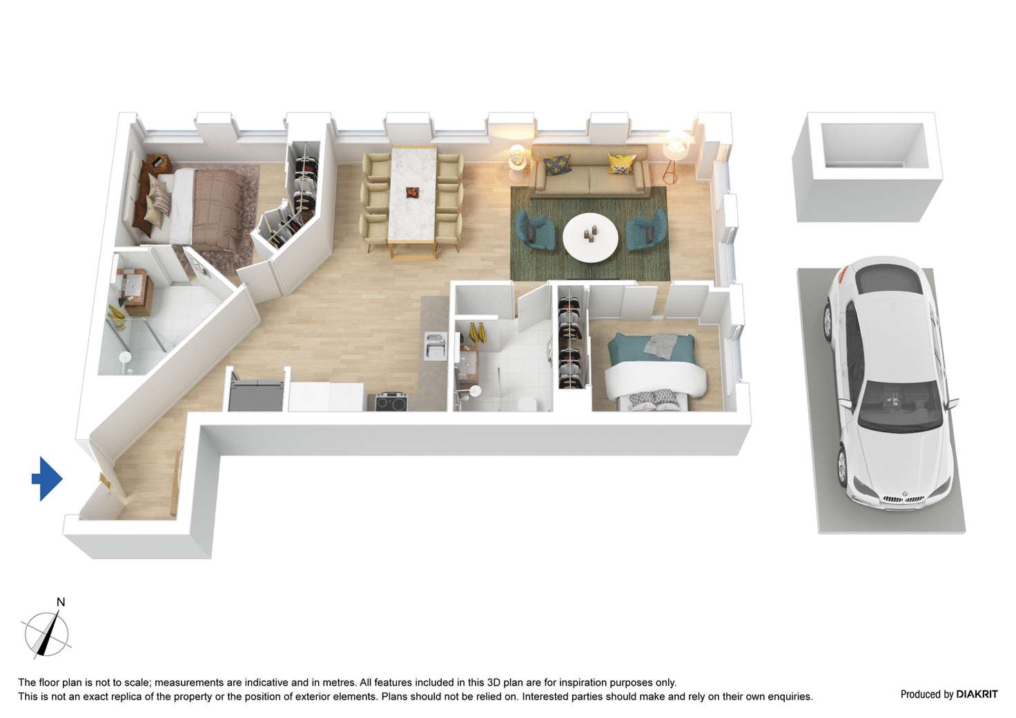 Floorplan of Homely apartment listing, 701/442 St Kilda Road, Melbourne VIC 3004