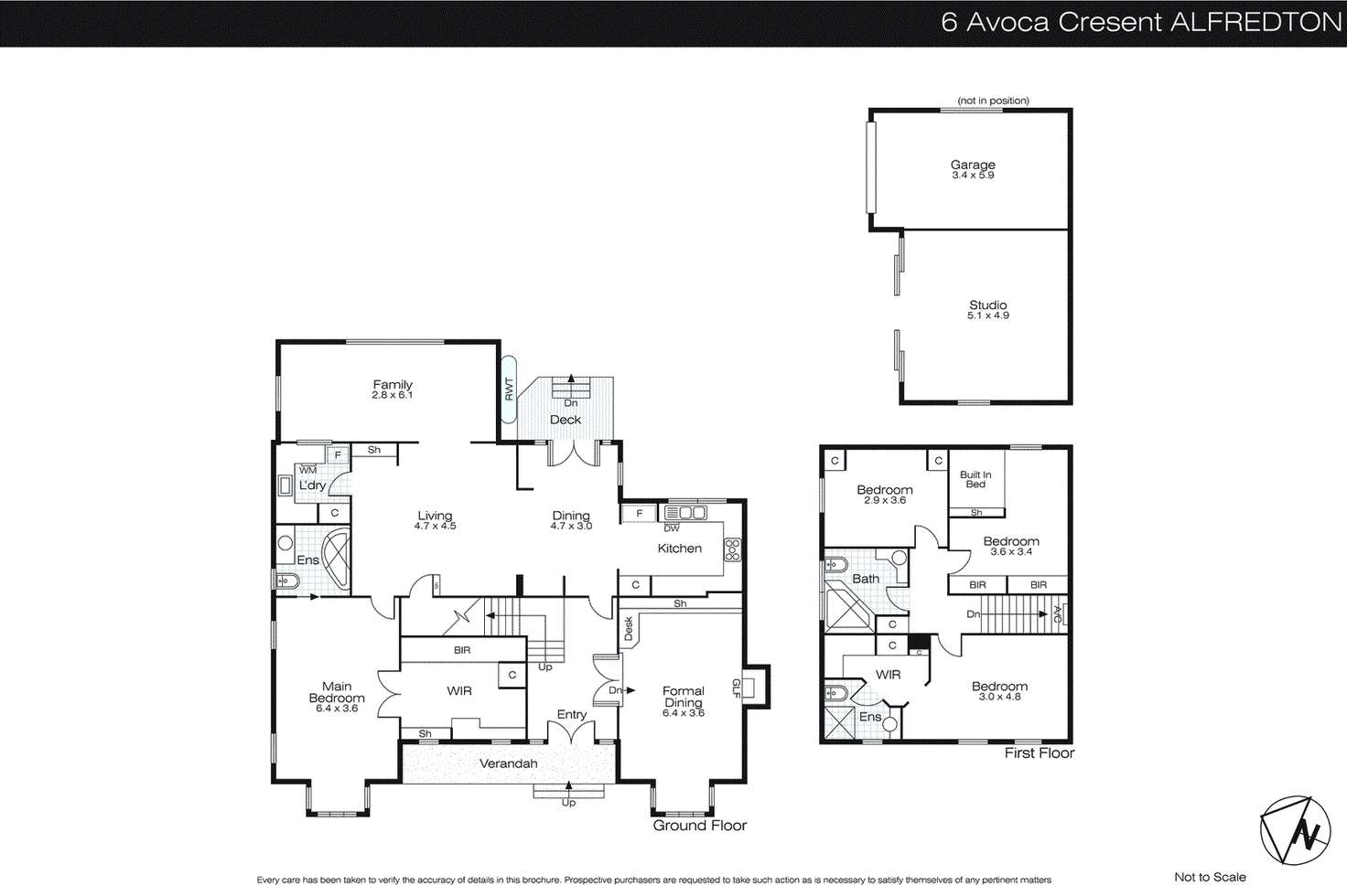 Floorplan of Homely house listing, 6 Avoca Crescent, Alfredton VIC 3350