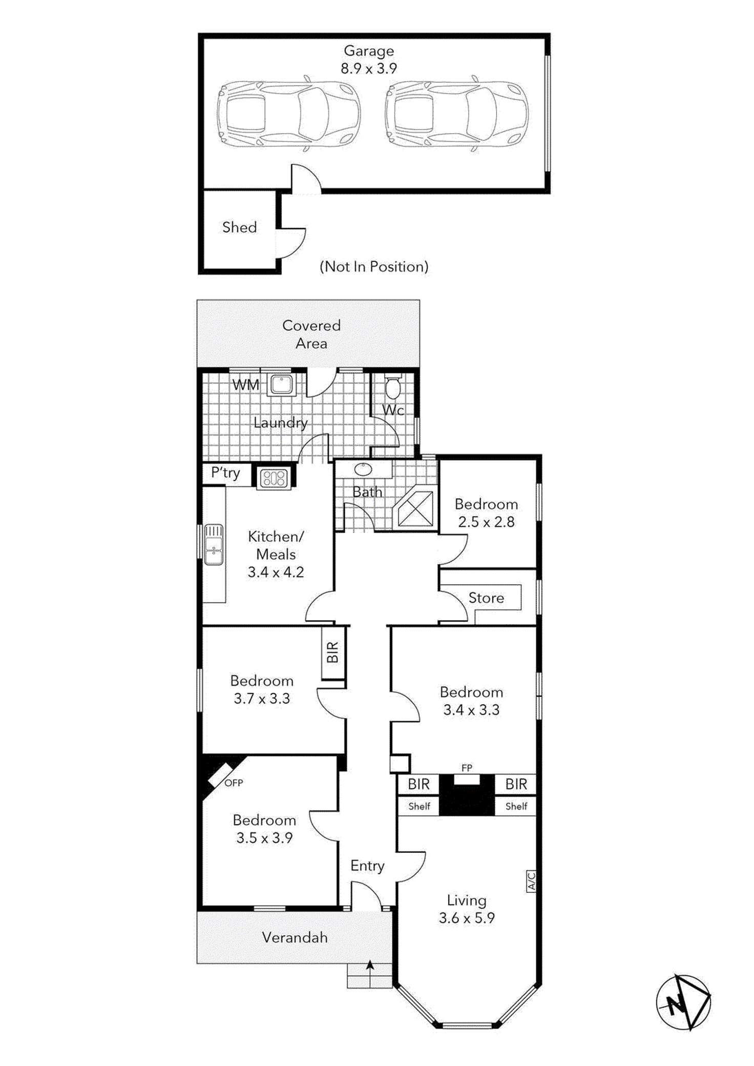 Floorplan of Homely house listing, 106 Ripon St S, Ballarat Central VIC 3350