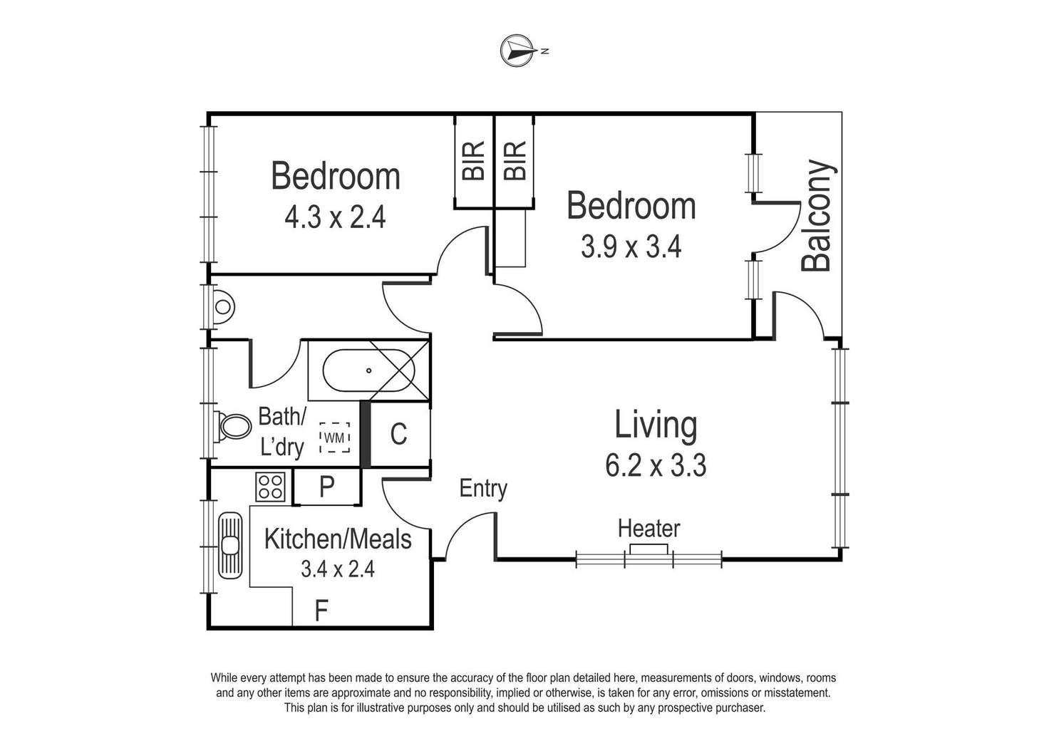 Floorplan of Homely apartment listing, 7/74 Marshall Street, Ivanhoe VIC 3079