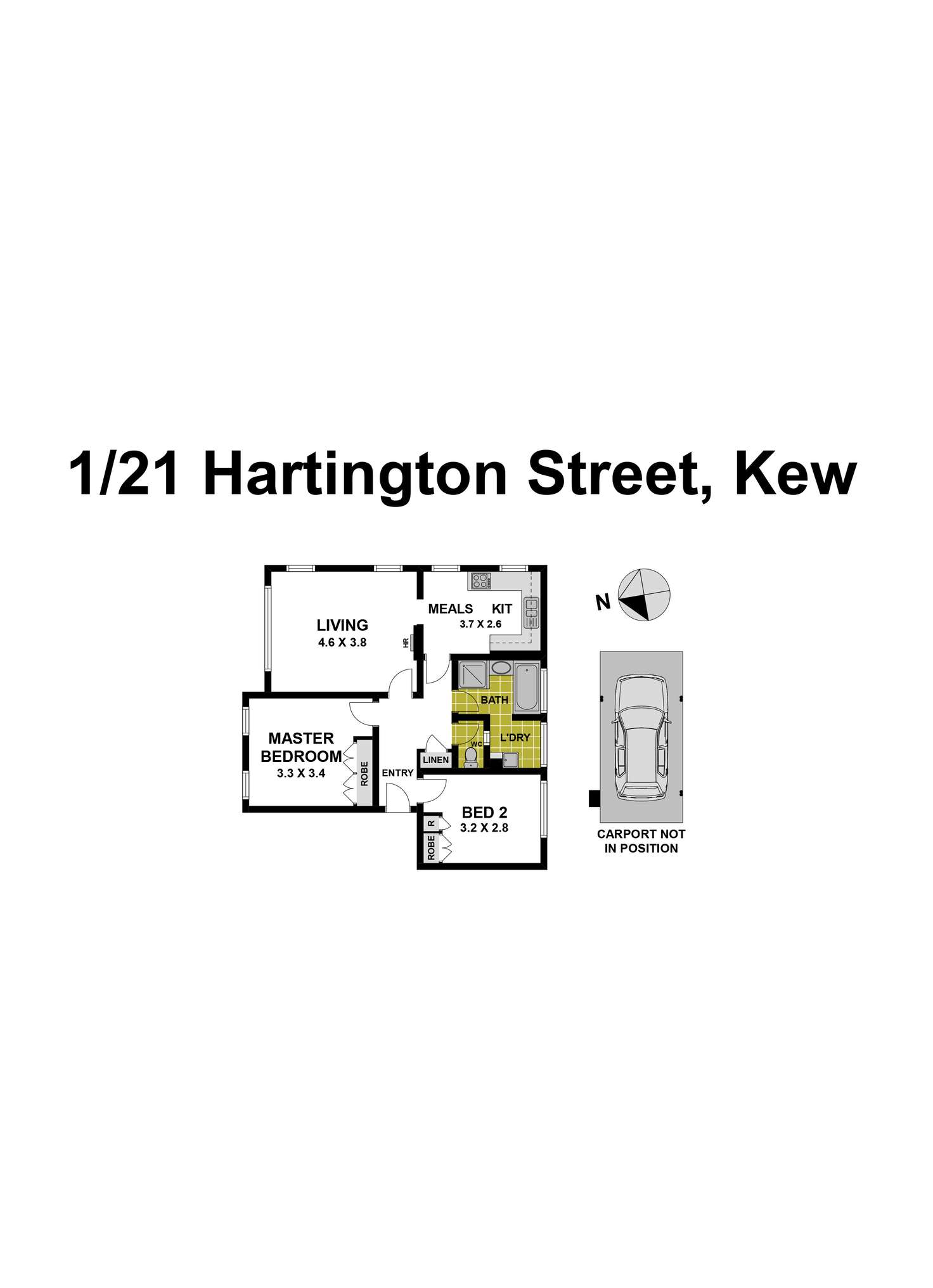 Floorplan of Homely apartment listing, 1/21 Hartington Street, Kew VIC 3101