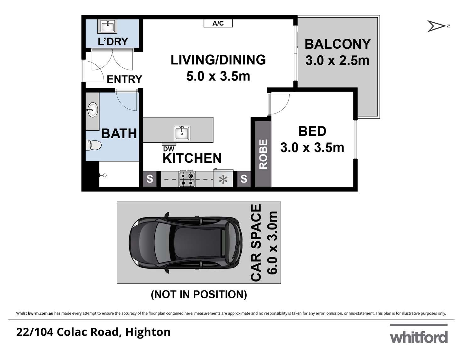 Floorplan of Homely apartment listing, 111/104 Colac Road, Highton VIC 3216