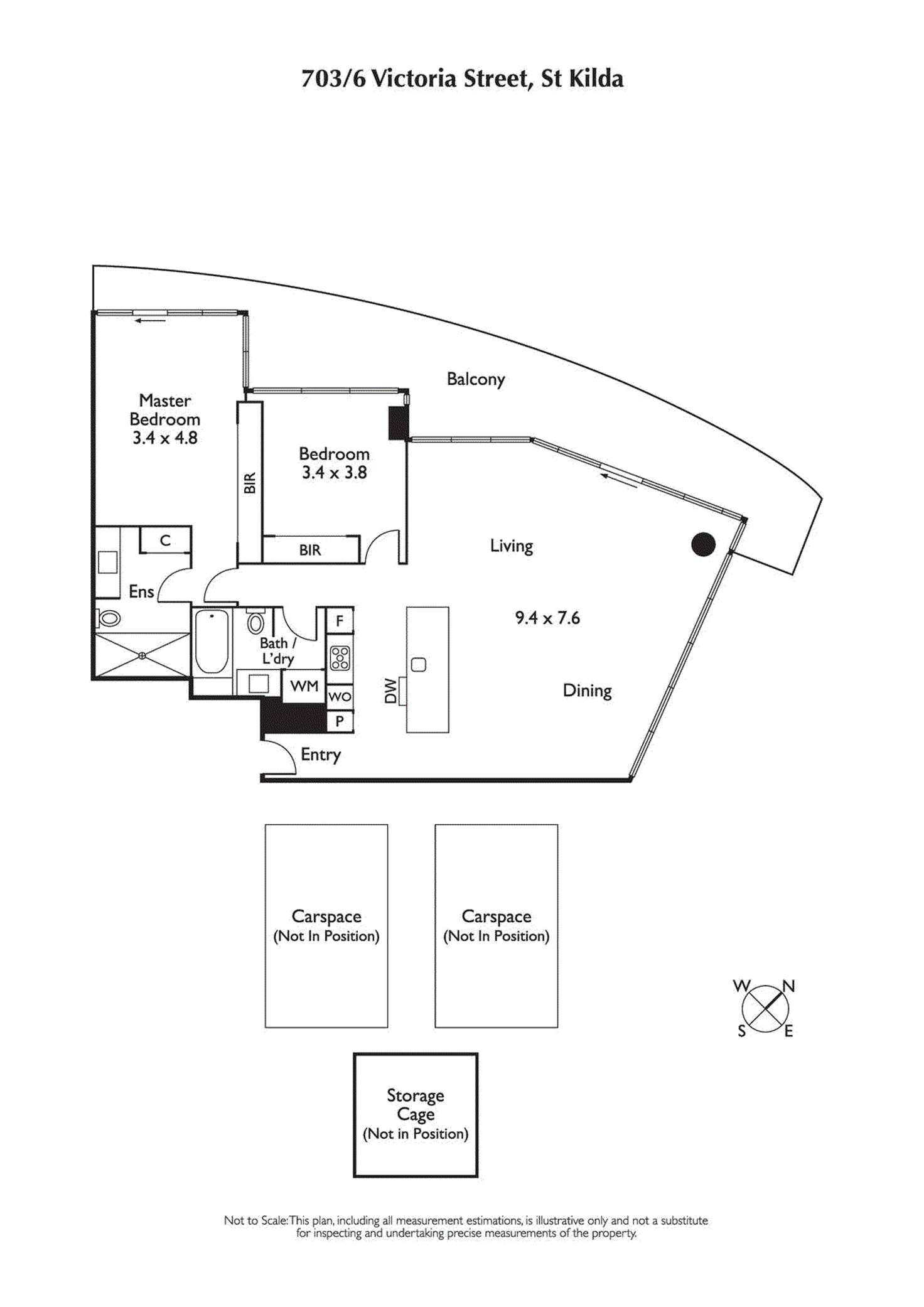 Floorplan of Homely apartment listing, 703/6 Victoria Street, St Kilda VIC 3182