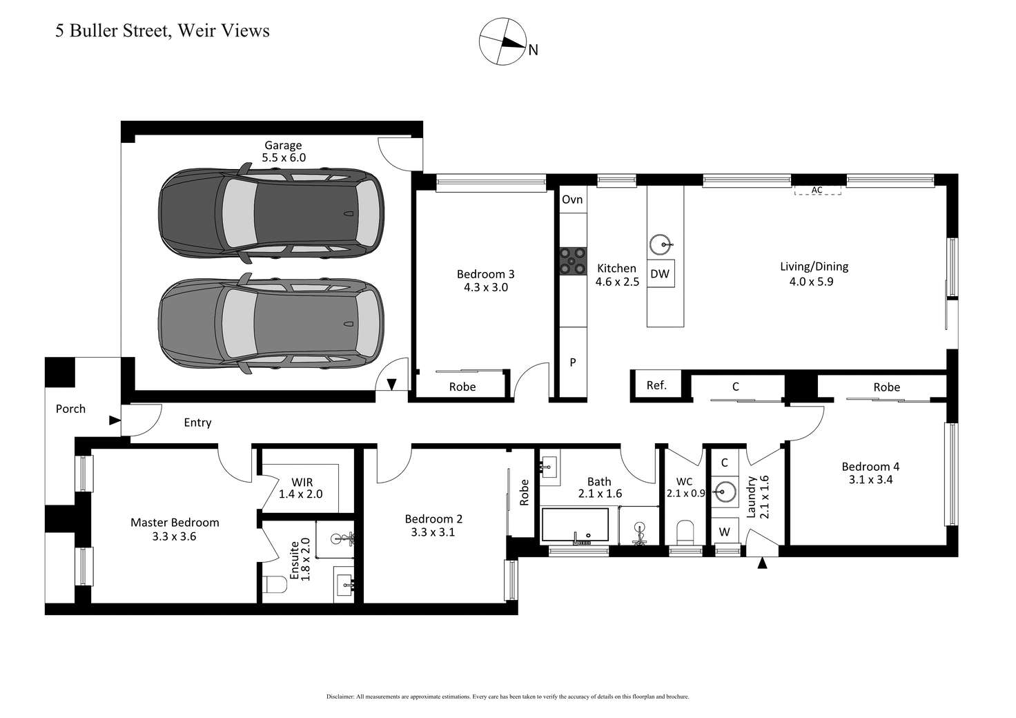 Floorplan of Homely house listing, 5 Buller Street, Weir Views VIC 3338