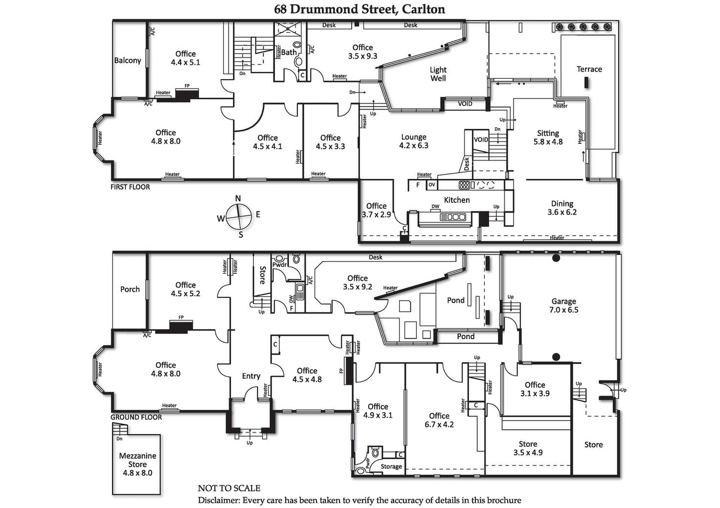 Floorplan of Homely house listing, 68 Drummond Street, Carlton VIC 3053