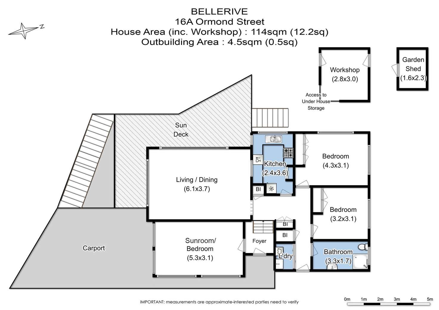 Floorplan of Homely house listing, 16A Ormond Street, Bellerive TAS 7018