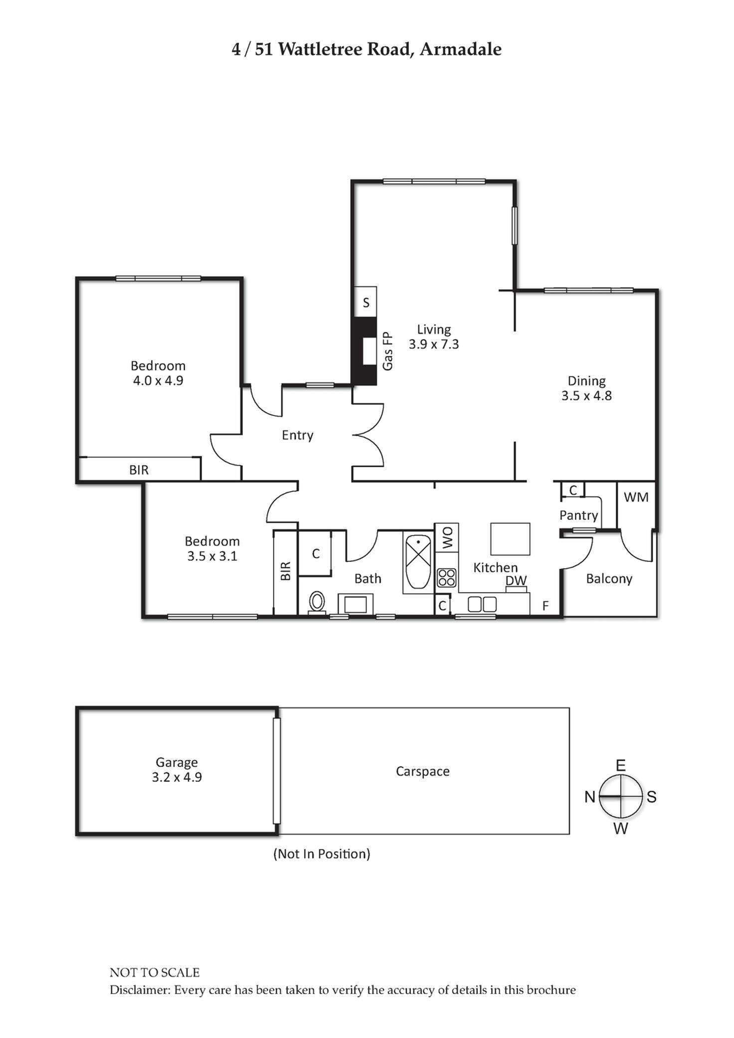 Floorplan of Homely apartment listing, 4/51 Wattletree Road, Armadale VIC 3143