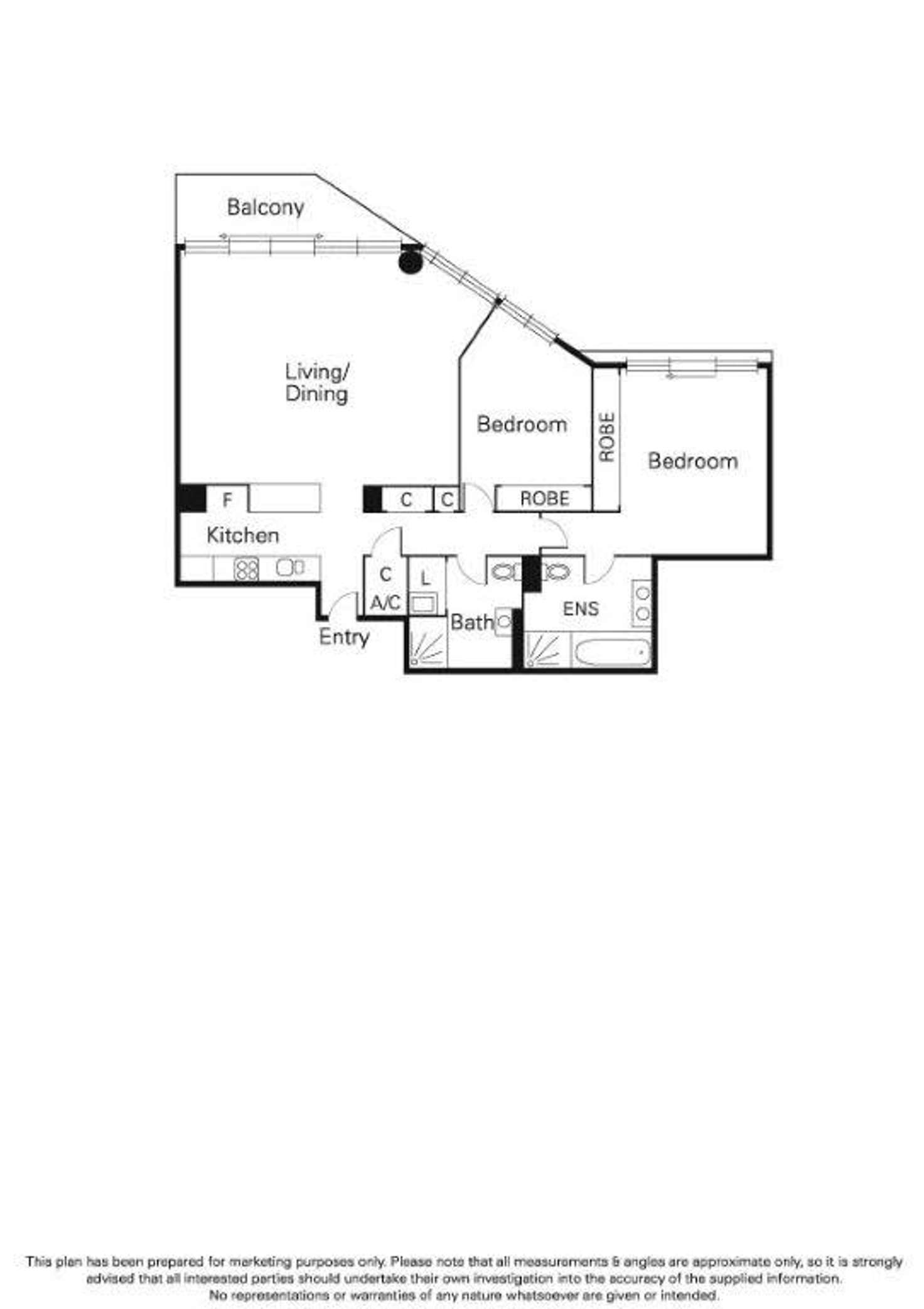 Floorplan of Homely apartment listing, 203/55 Victoria Harbour Promenade, Docklands VIC 3008