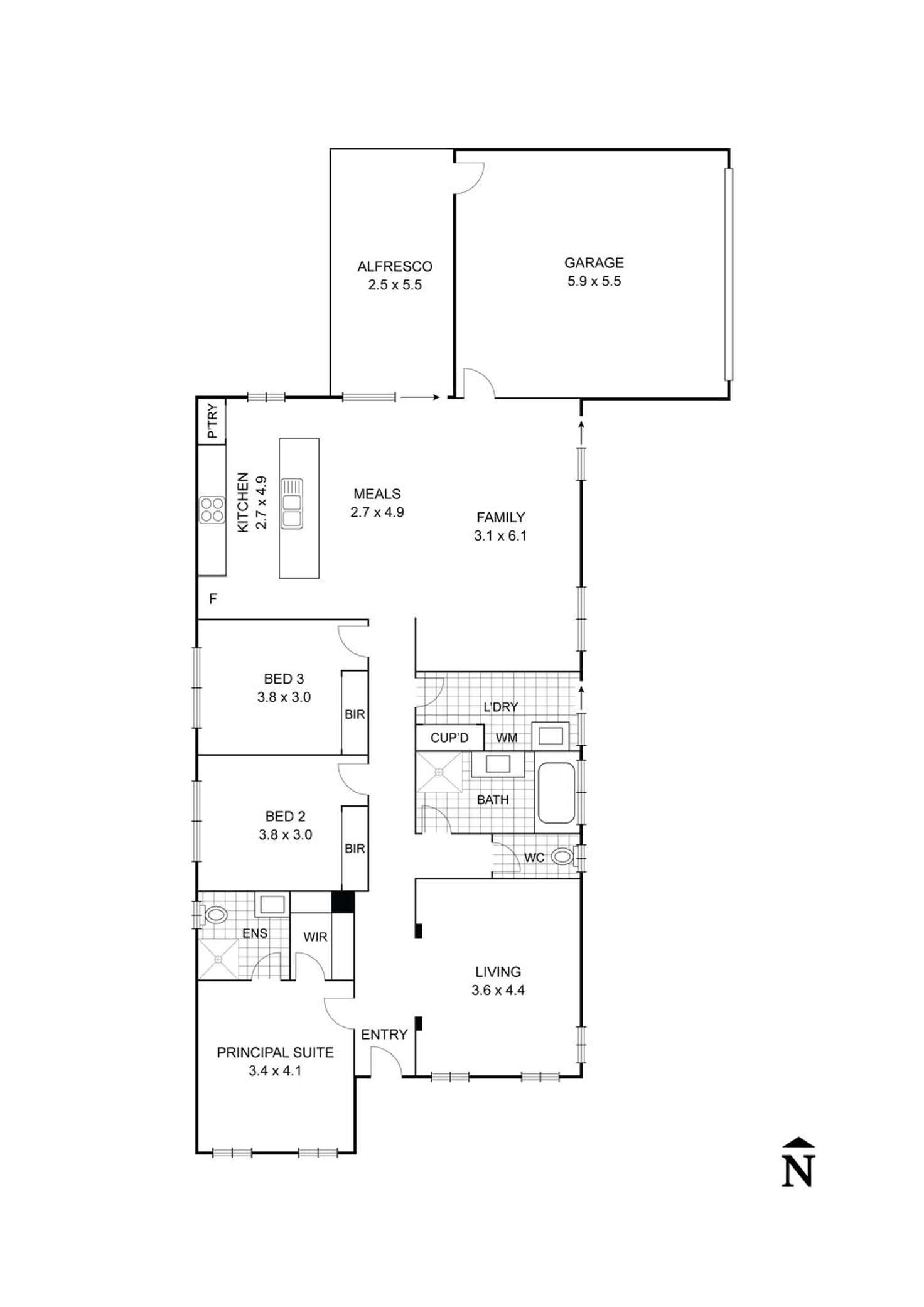 Floorplan of Homely house listing, 38 Golf Links Drive, Beveridge VIC 3753