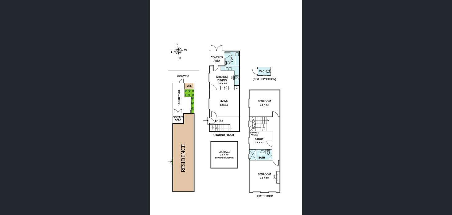Floorplan of Homely townhouse listing, 1/167 Johnston Street, Collingwood VIC 3066