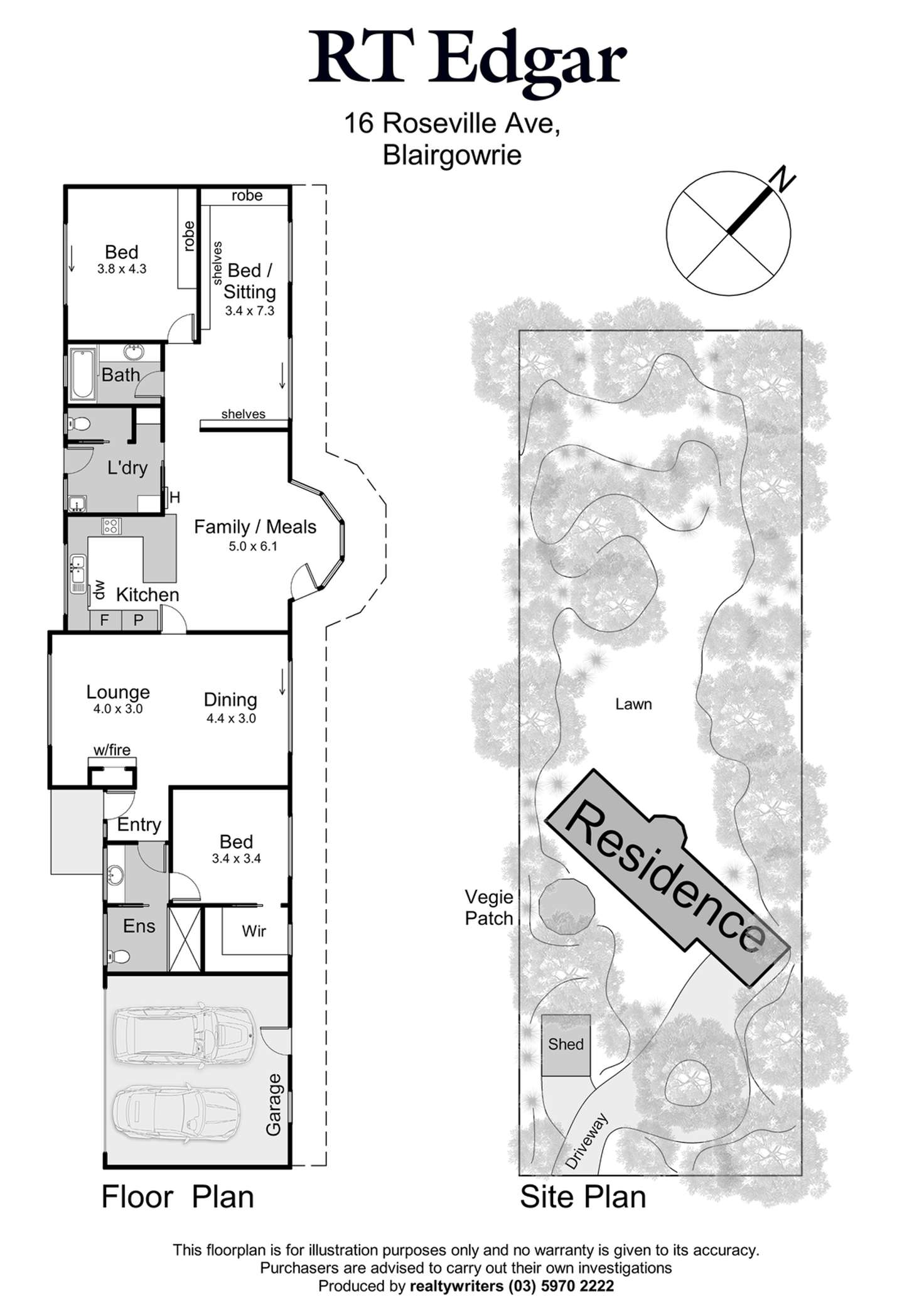 Floorplan of Homely house listing, 16 Roseville Avenue, Blairgowrie VIC 3942