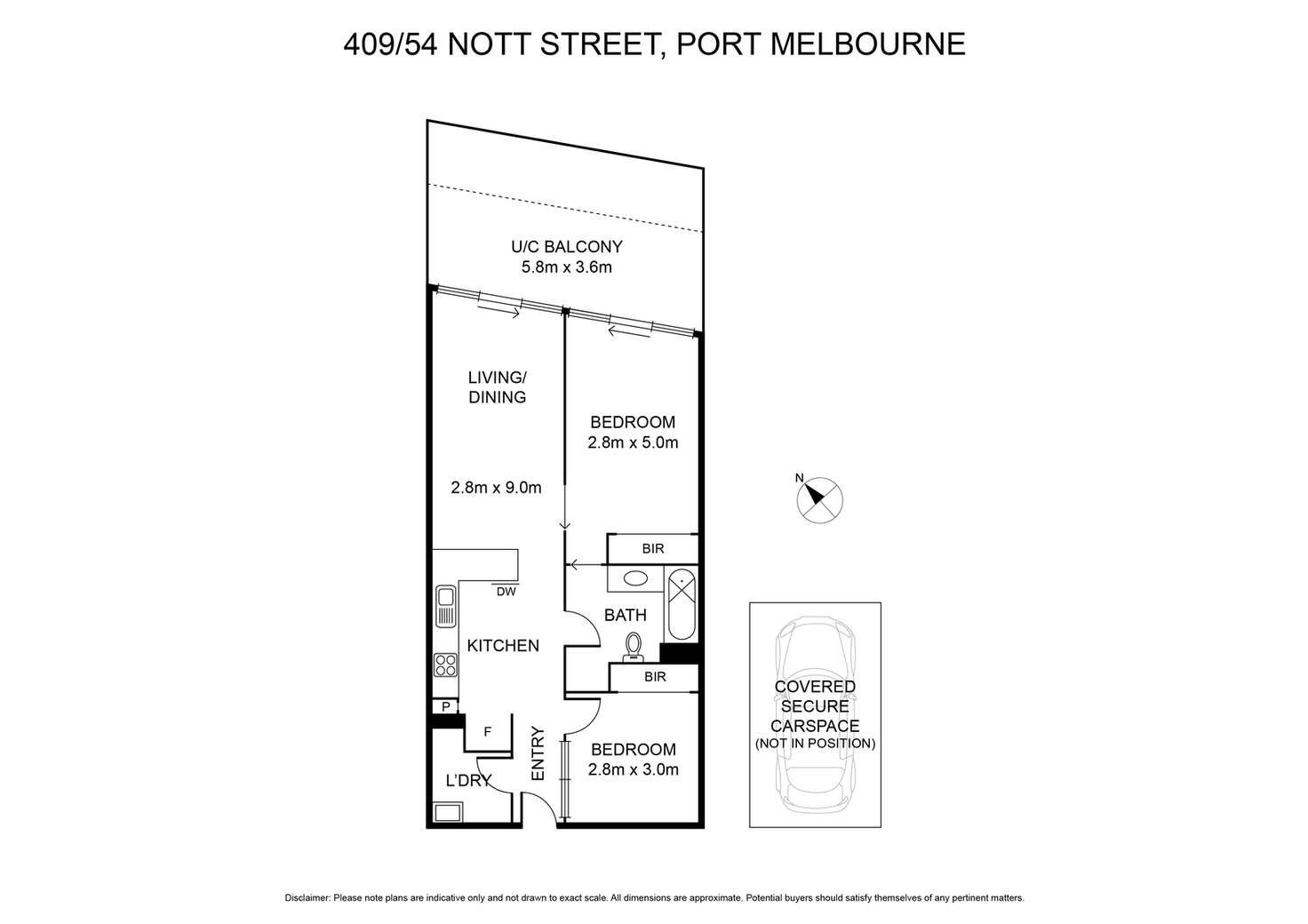 Floorplan of Homely apartment listing, 409/54 Nott Street, Port Melbourne VIC 3207