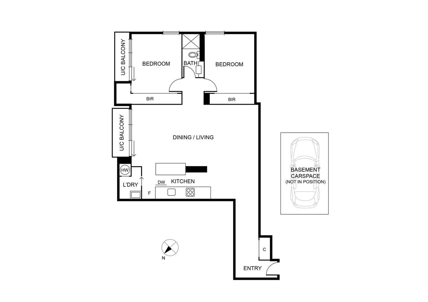 Floorplan of Homely apartment listing, 23/85 Rouse Street, Port Melbourne VIC 3207