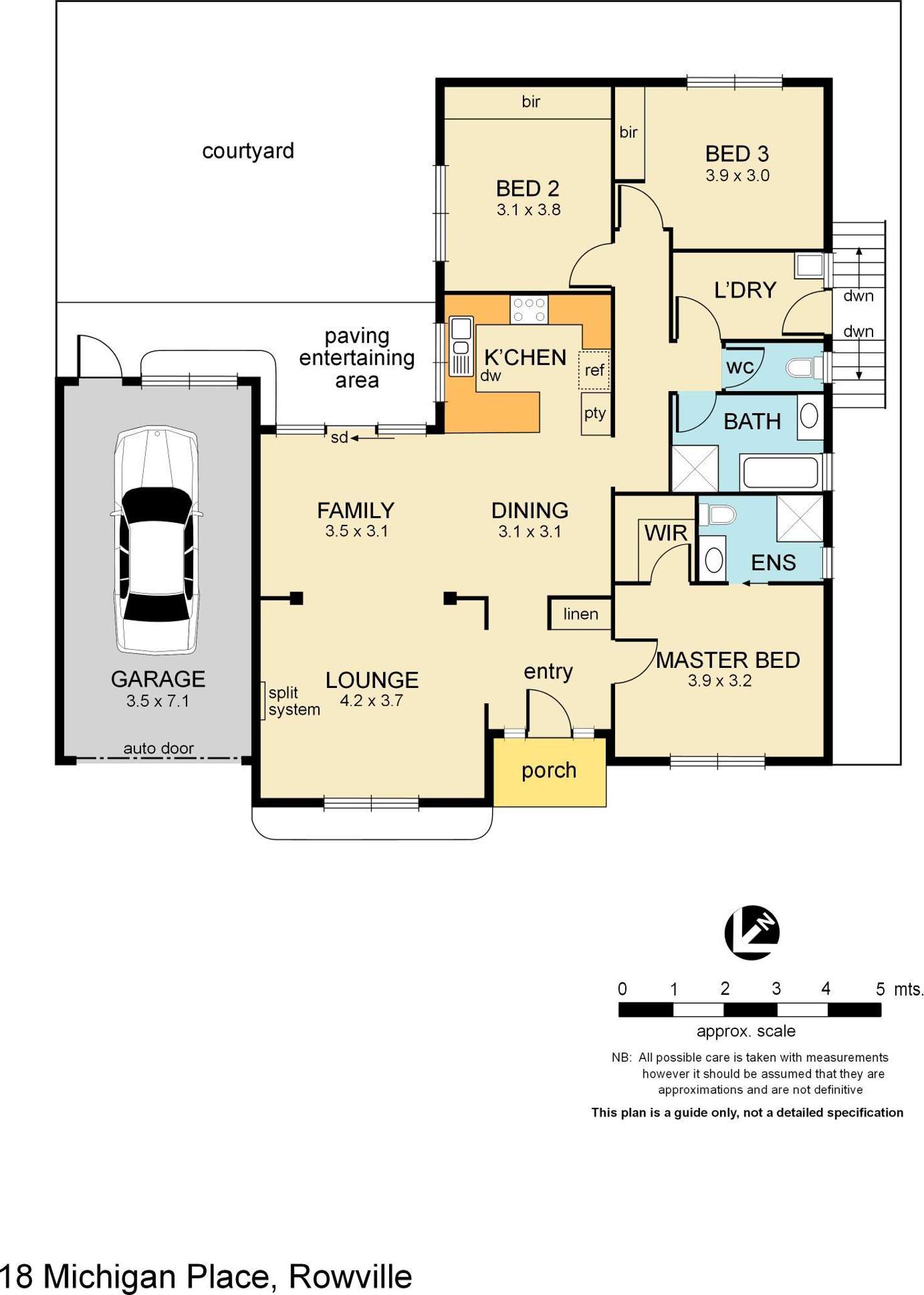 Floorplan of Homely house listing, 18 Michigan Place, Rowville VIC 3178