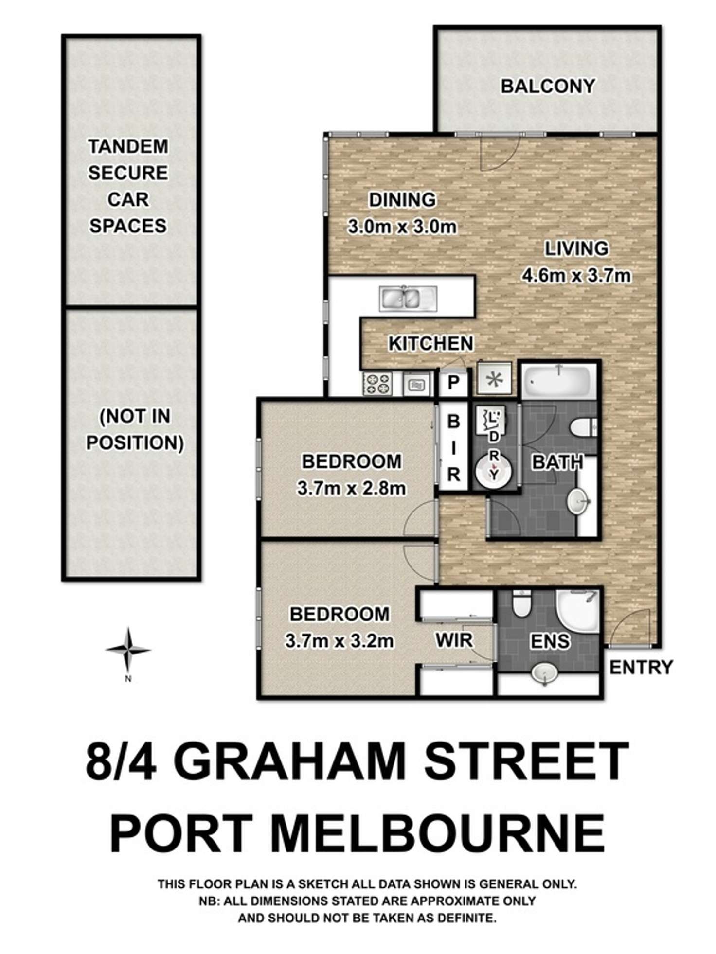 Floorplan of Homely apartment listing, 8/4 Graham Street, Port Melbourne VIC 3207