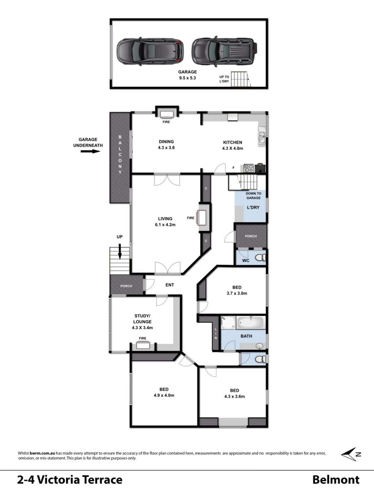 Floorplan of Homely house listing, 2-4 Victoria Terrace, Belmont VIC 3216