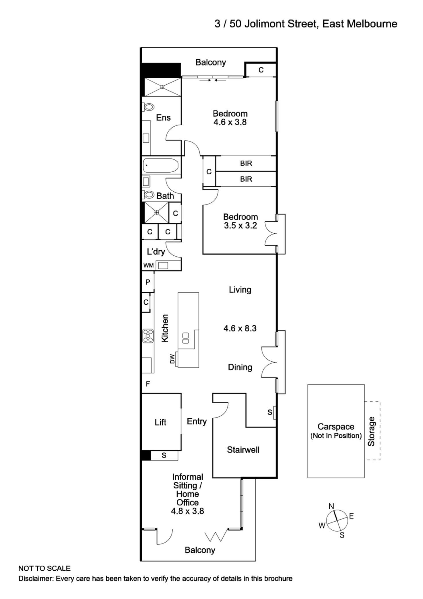 Floorplan of Homely apartment listing, 3/50 Jolimont Street, East Melbourne VIC 3002