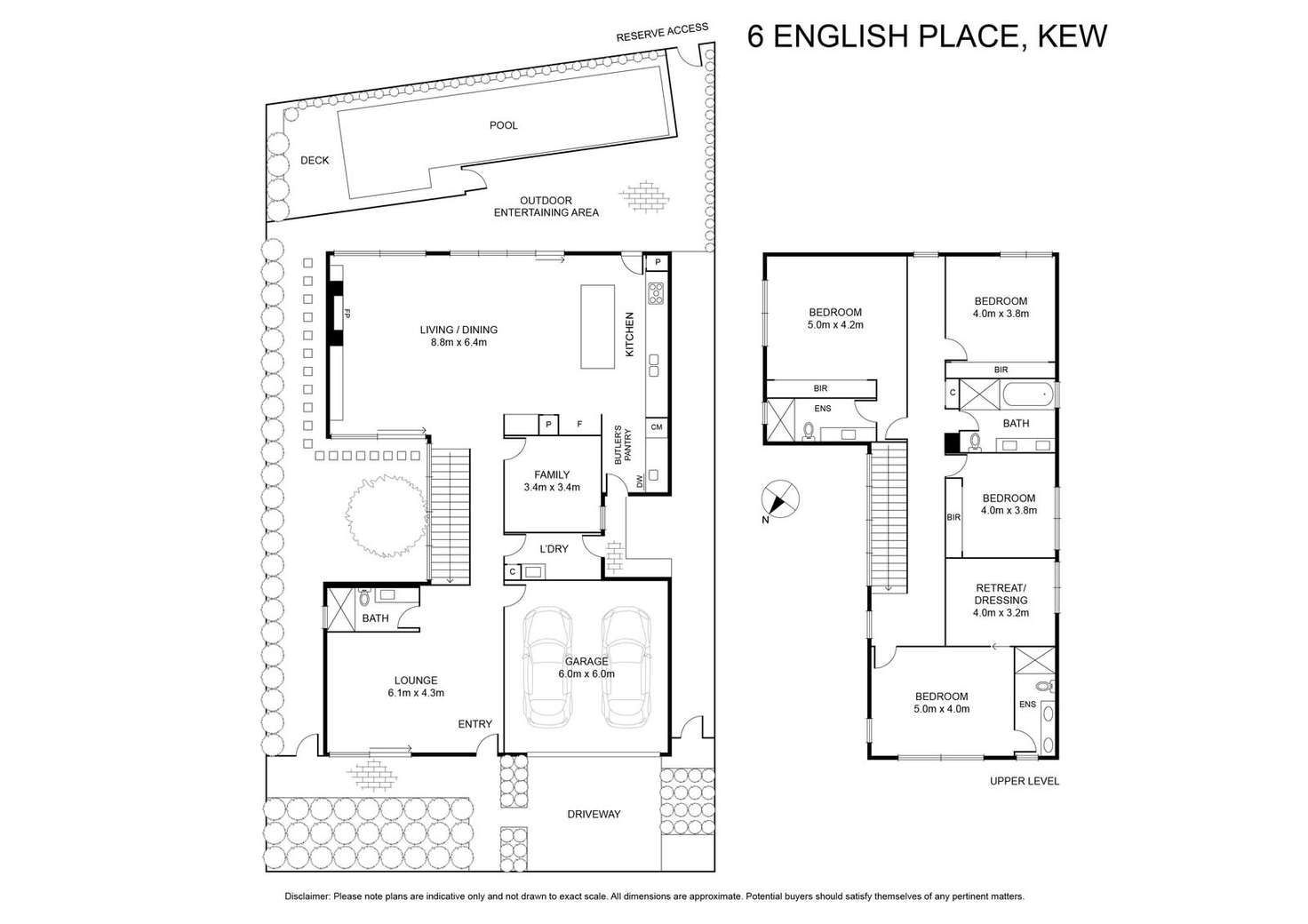 Floorplan of Homely house listing, 6 English Place, Kew VIC 3101