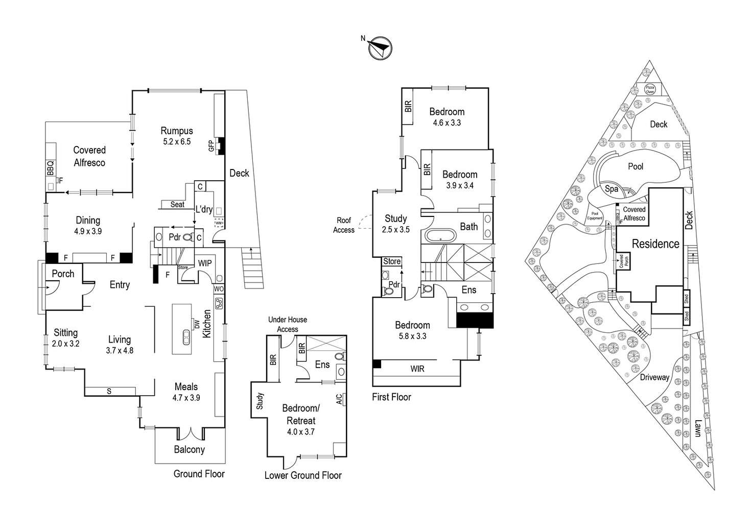 Floorplan of Homely house listing, 6 Oakdene Place, Ivanhoe East VIC 3079