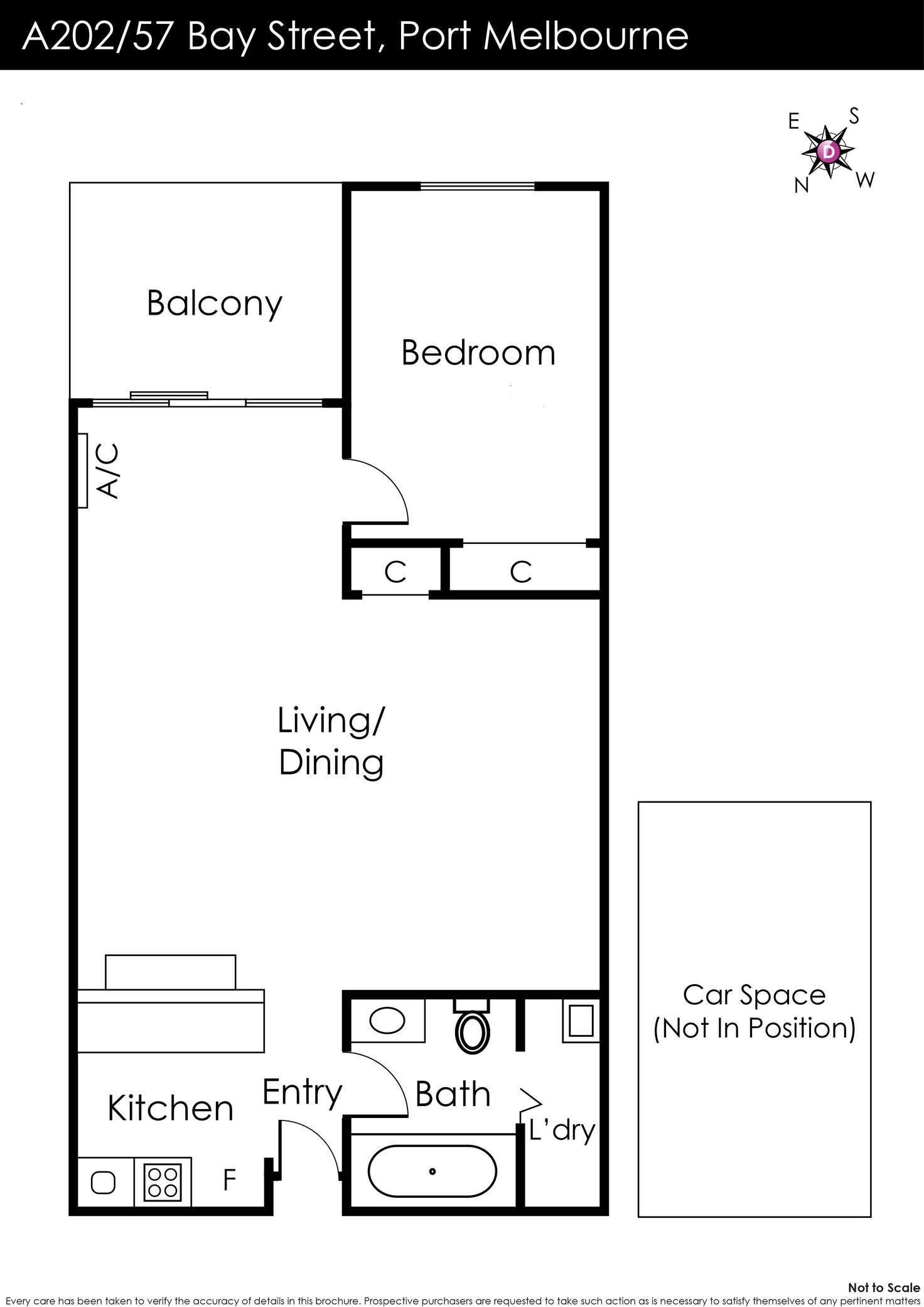 Floorplan of Homely apartment listing, A202/57 Bay Street, Port Melbourne VIC 3207