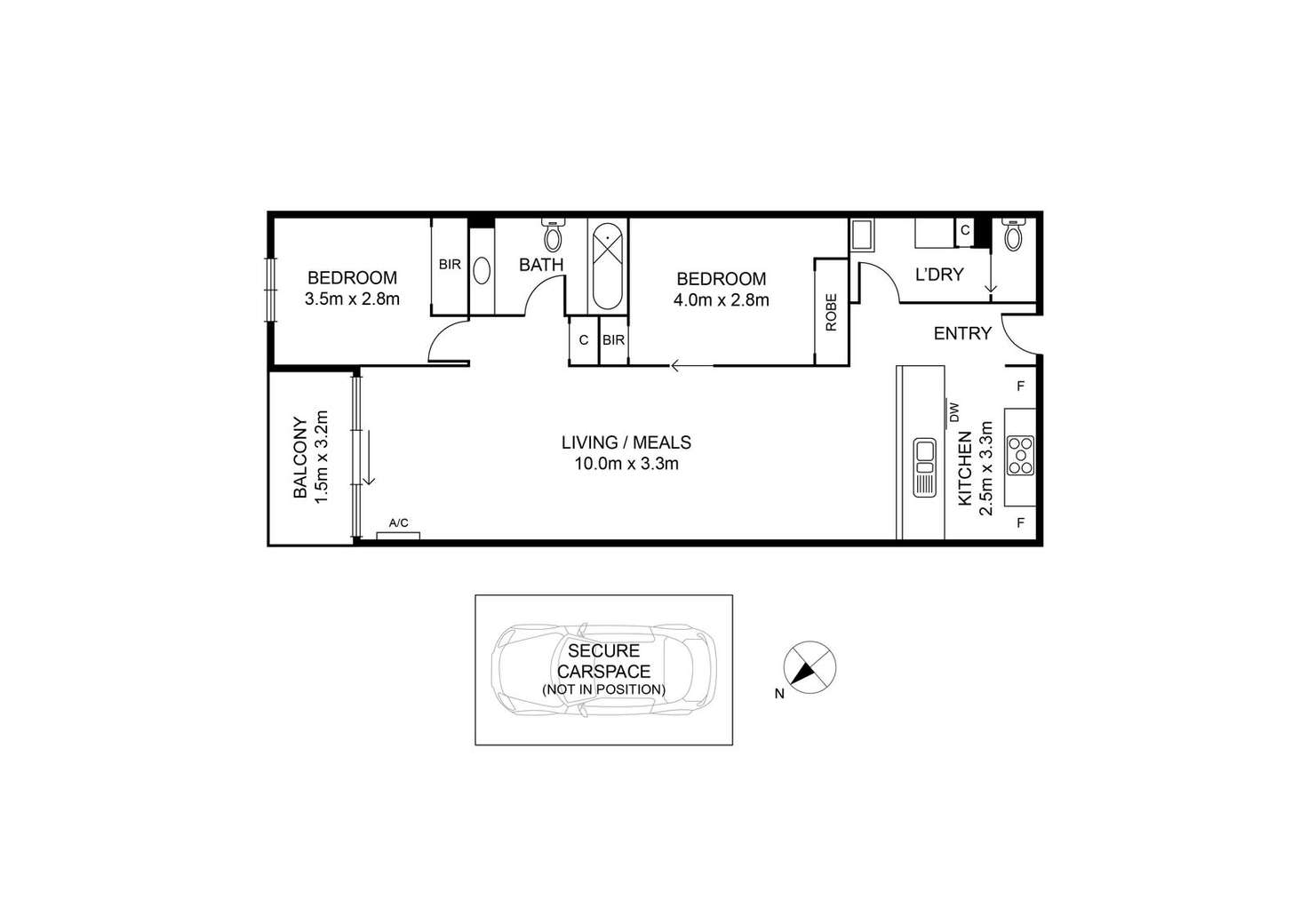 Floorplan of Homely apartment listing, 207/166 Rouse Street, Port Melbourne VIC 3207