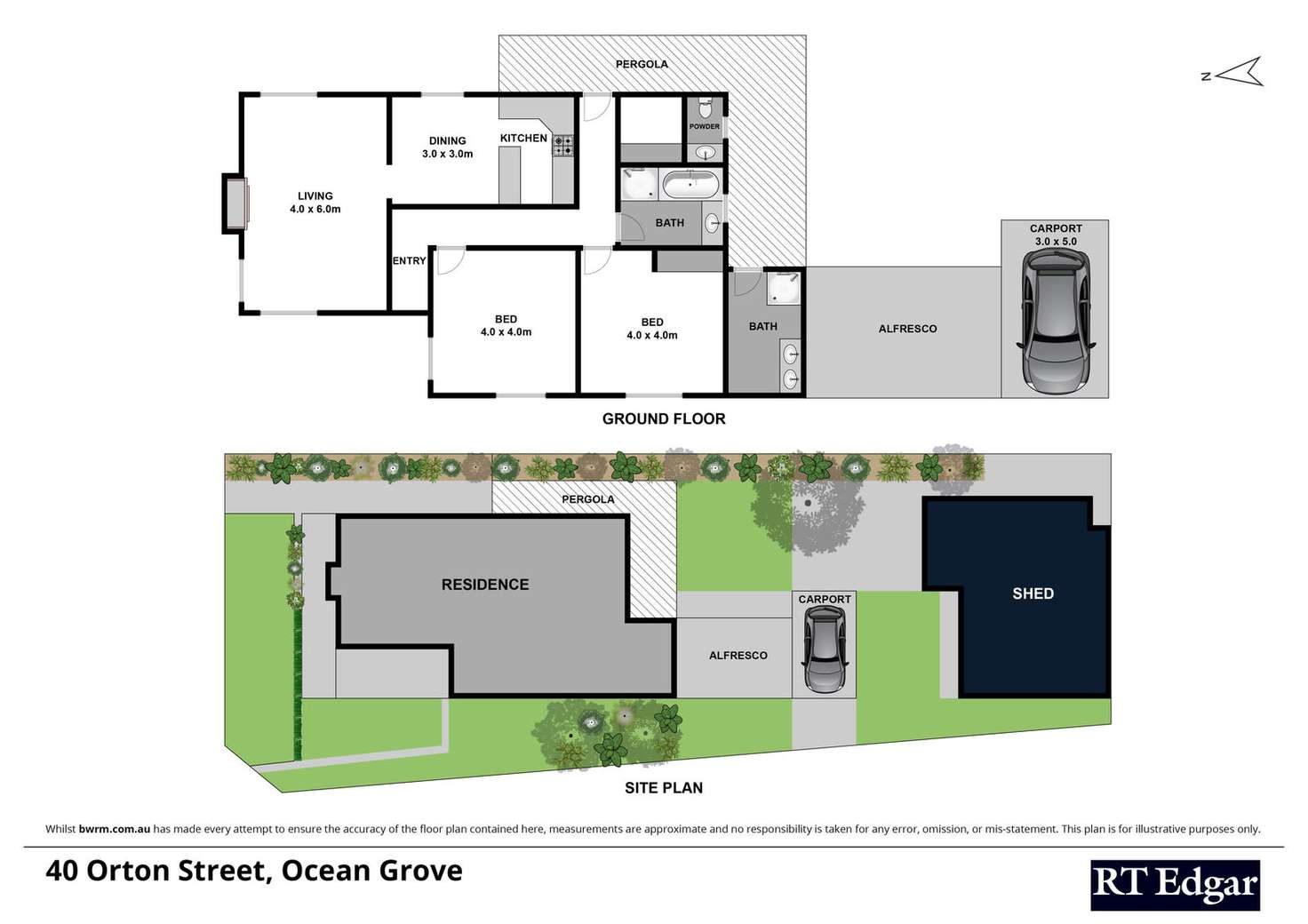 Floorplan of Homely house listing, 40 Orton Street, Ocean Grove VIC 3226