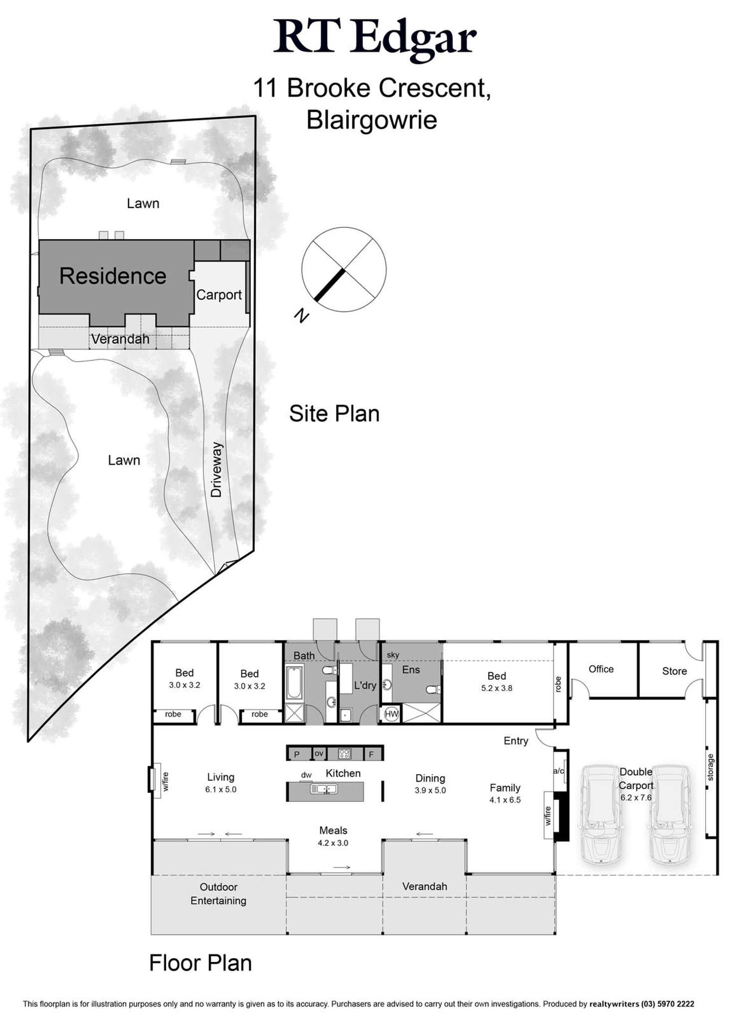 Floorplan of Homely house listing, 11 Brooke Crescent, Blairgowrie VIC 3942