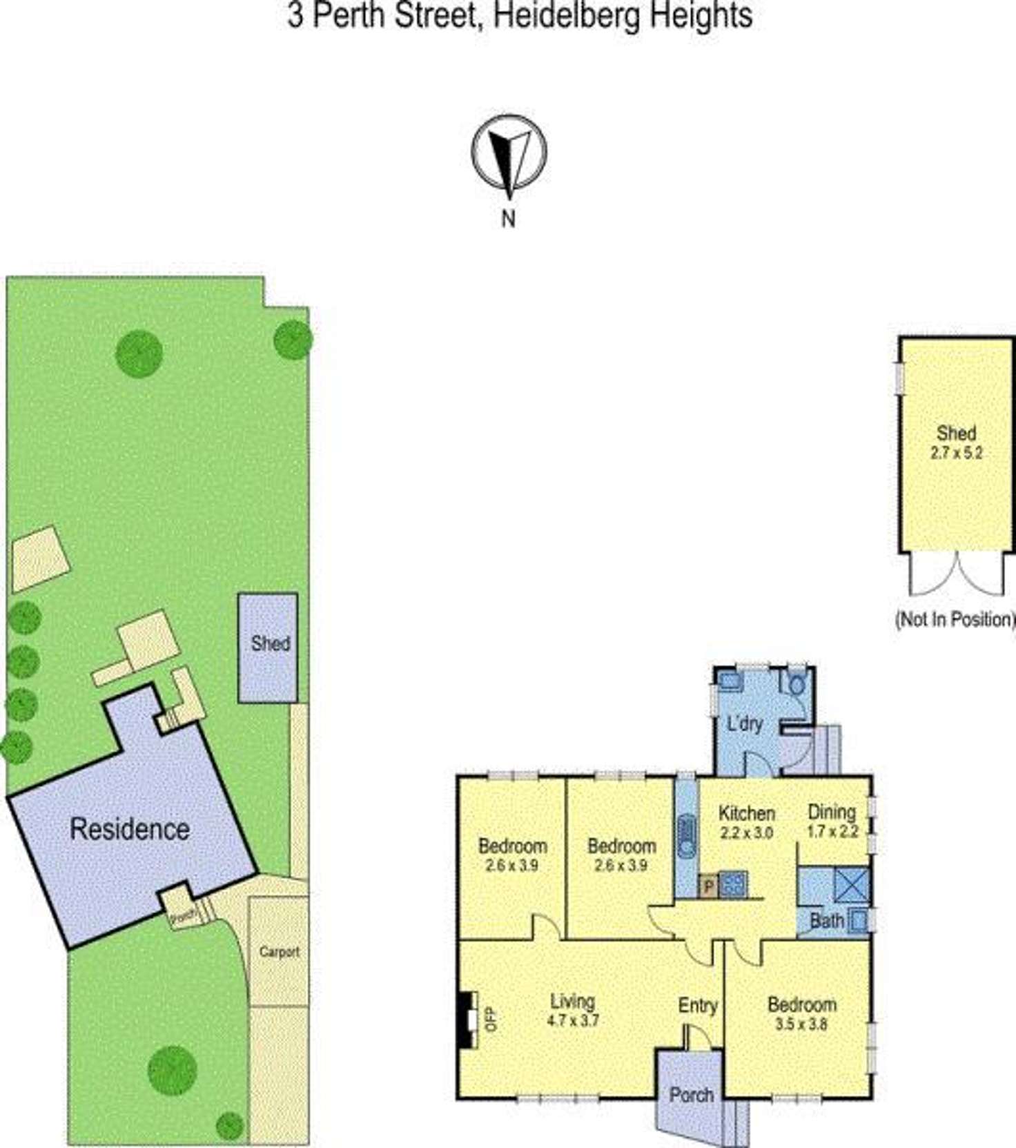 Floorplan of Homely house listing, 3 Perth Street, Heidelberg West VIC 3081