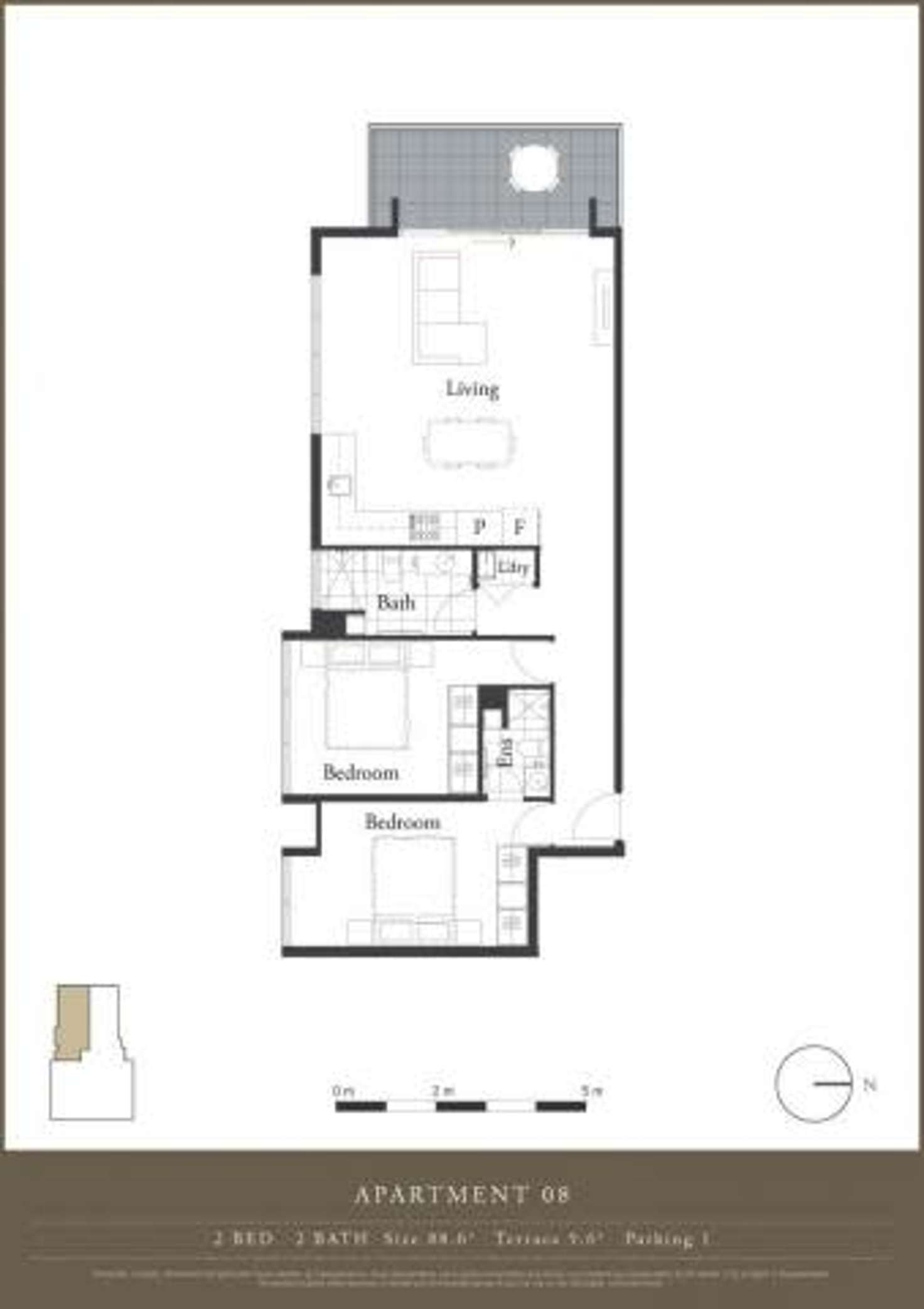 Floorplan of Homely apartment listing, 8/555 Orrong Road, Armadale VIC 3143