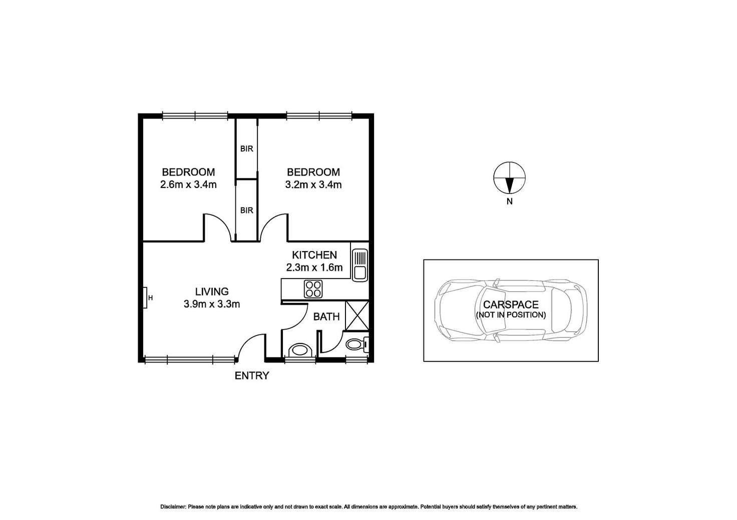 Floorplan of Homely apartment listing, 3/58 Type Street, Richmond VIC 3121