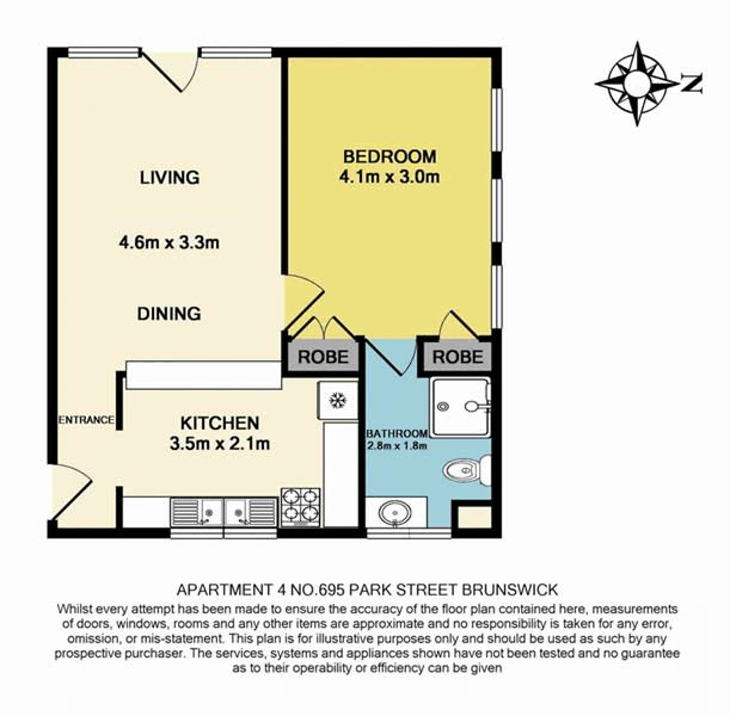 Floorplan of Homely apartment listing, 4/695 Park Street, Brunswick VIC 3056