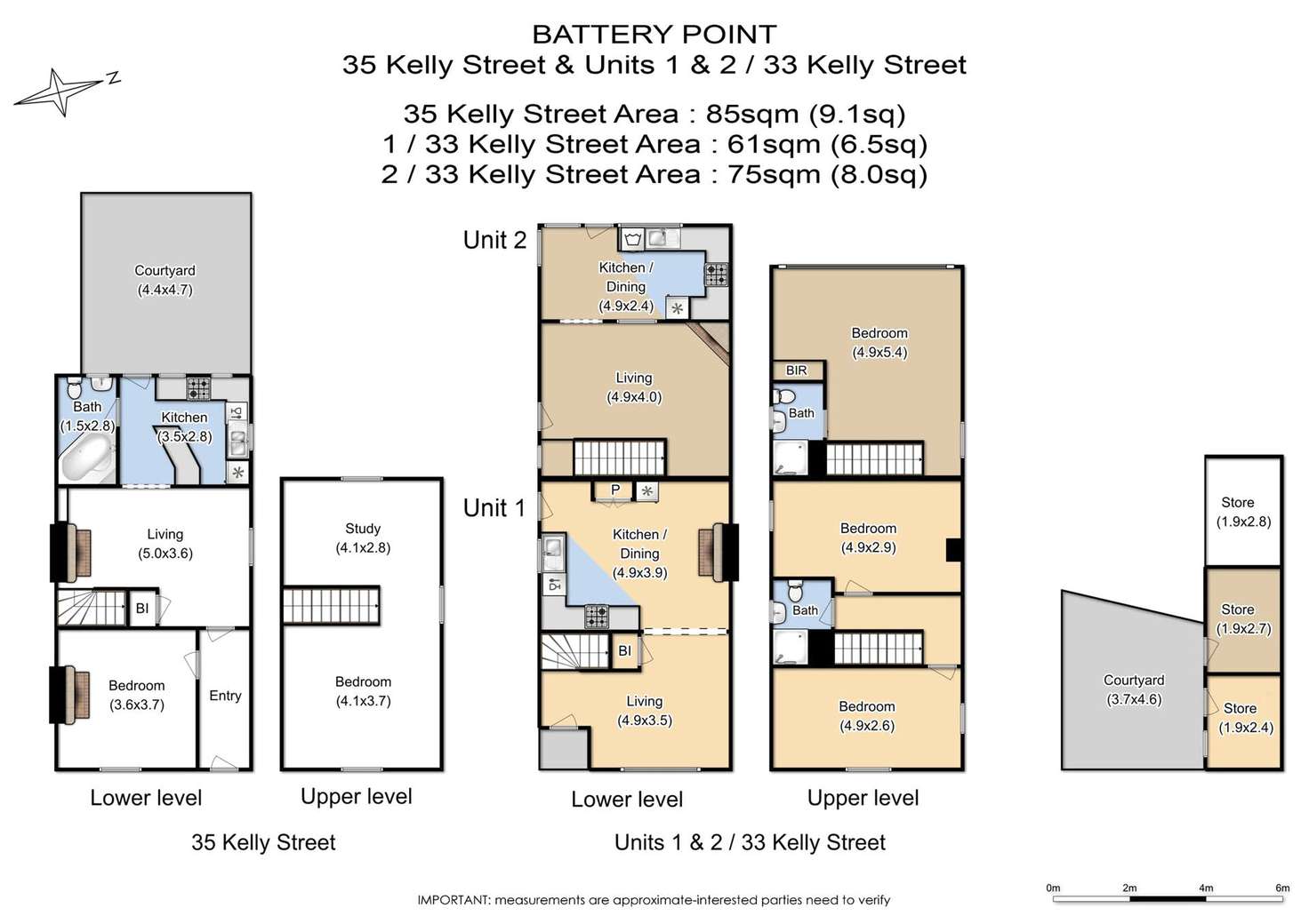 Floorplan of Homely townhouse listing, 3/35 Kelly Street, Battery Point TAS 7004