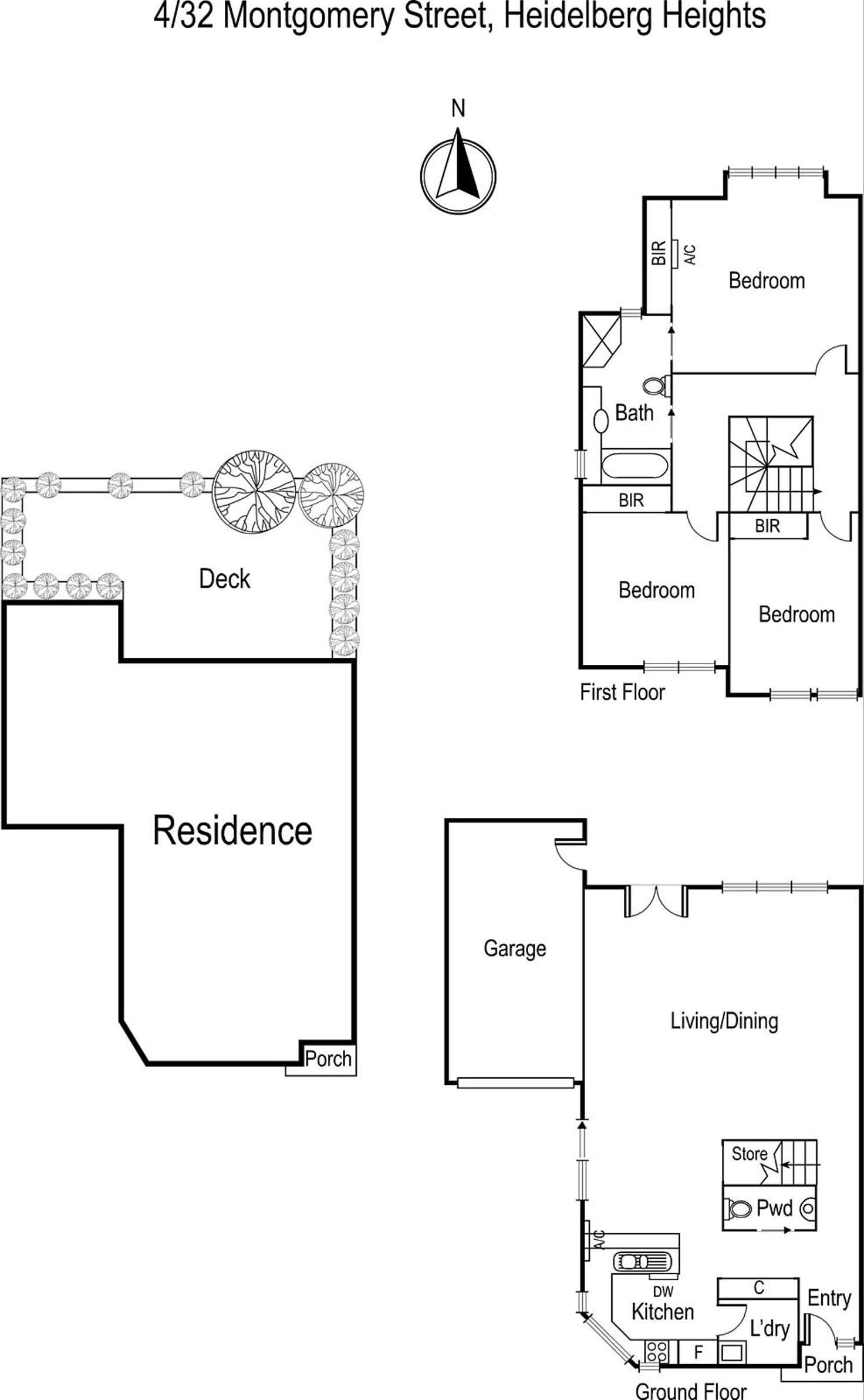 Floorplan of Homely unit listing, 4/32 Montgomery Street, Heidelberg Heights VIC 3081