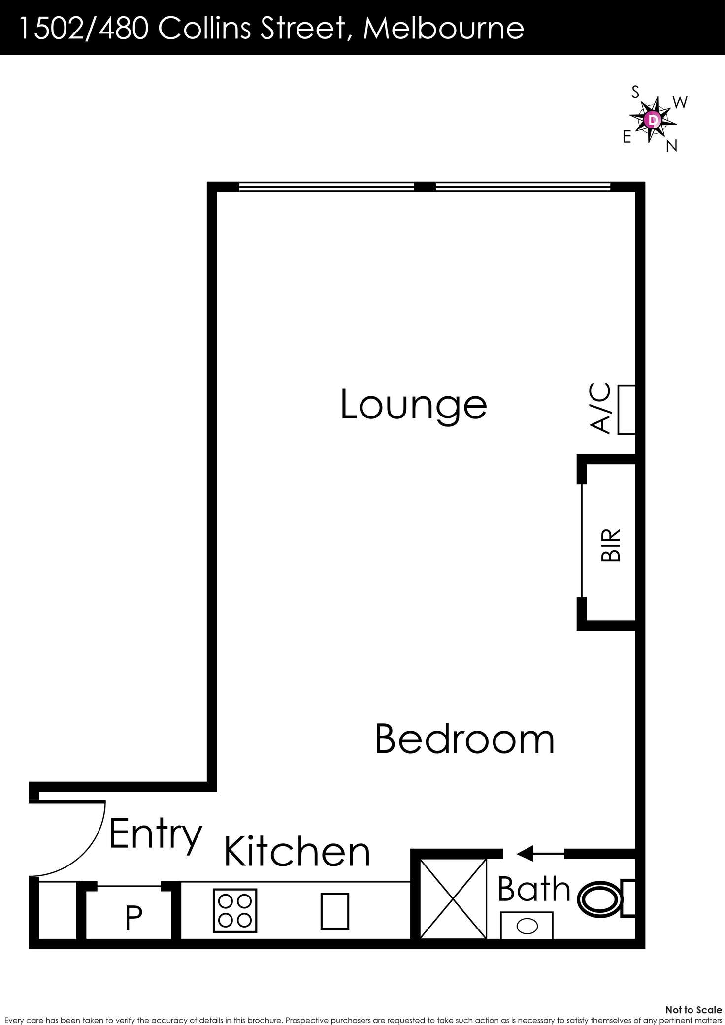 Floorplan of Homely apartment listing, 1502/480 Collins Street, Melbourne VIC 3000