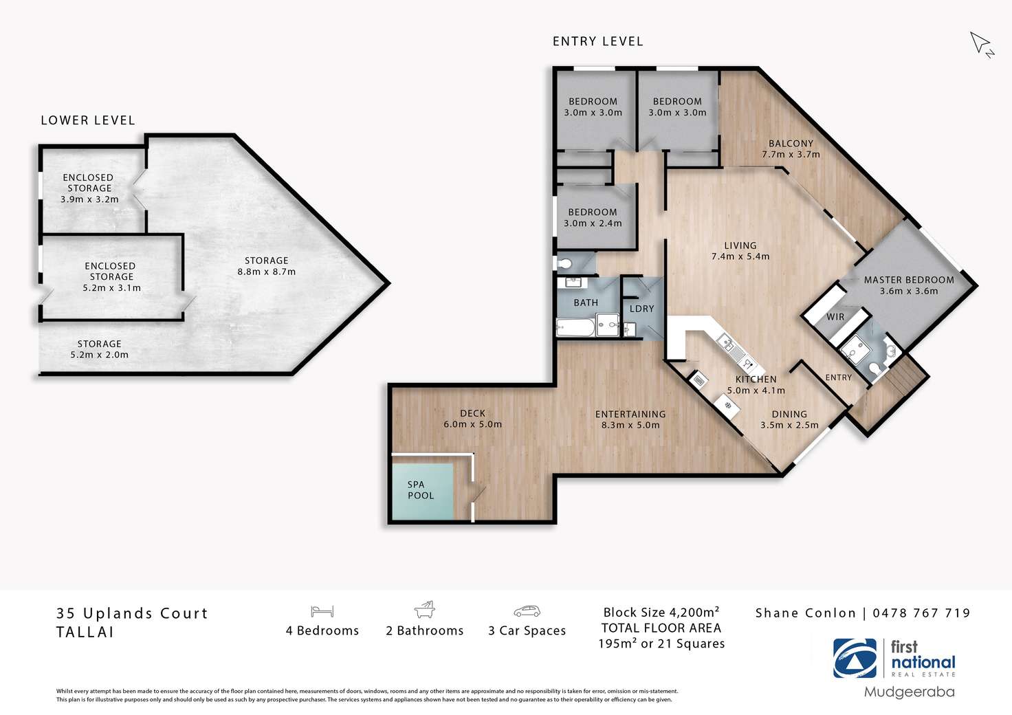 Floorplan of Homely acreageSemiRural listing, 35 Uplands Court, Tallai QLD 4213
