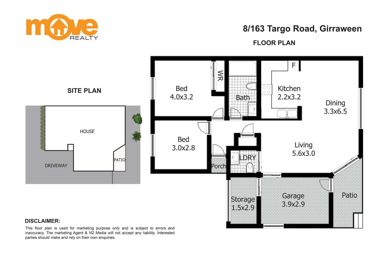 Floorplan of Homely villa listing, 8/163 Targo Road, Girraween NSW 2145