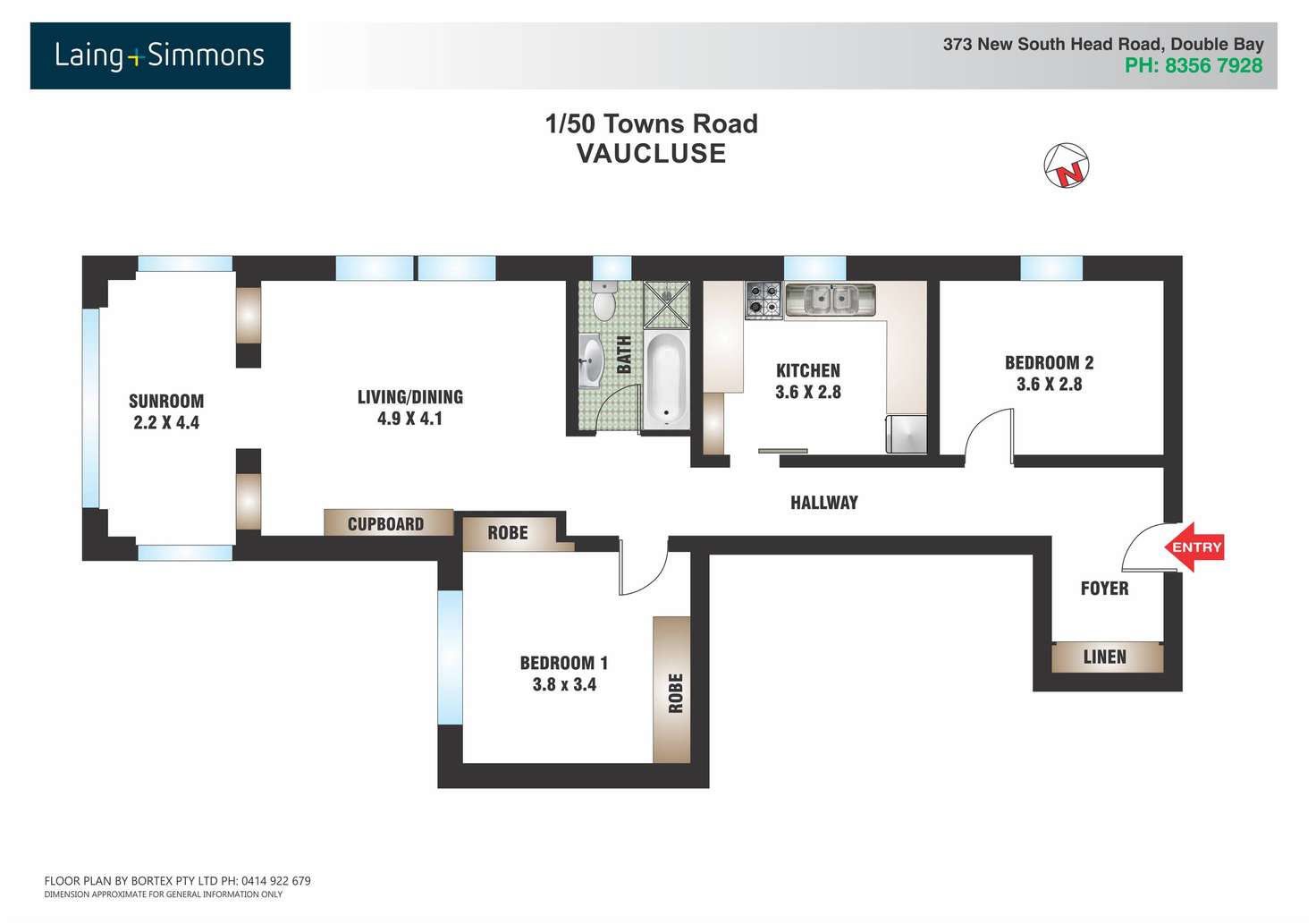 Floorplan of Homely apartment listing, 1/50 Towns Road, Vaucluse NSW 2030