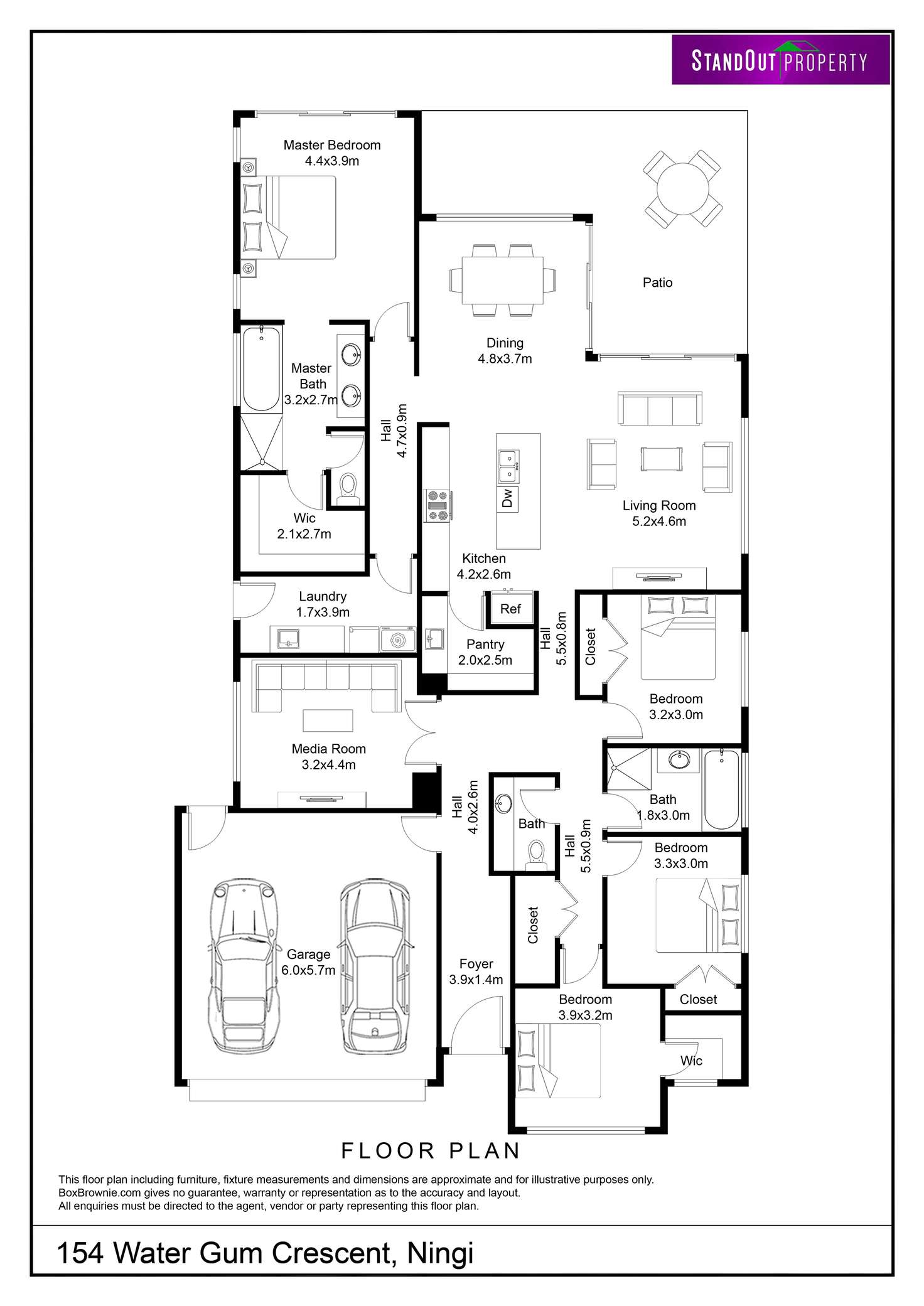 Floorplan of Homely house listing, 154 Water Gum Crescent, Ningi QLD 4511