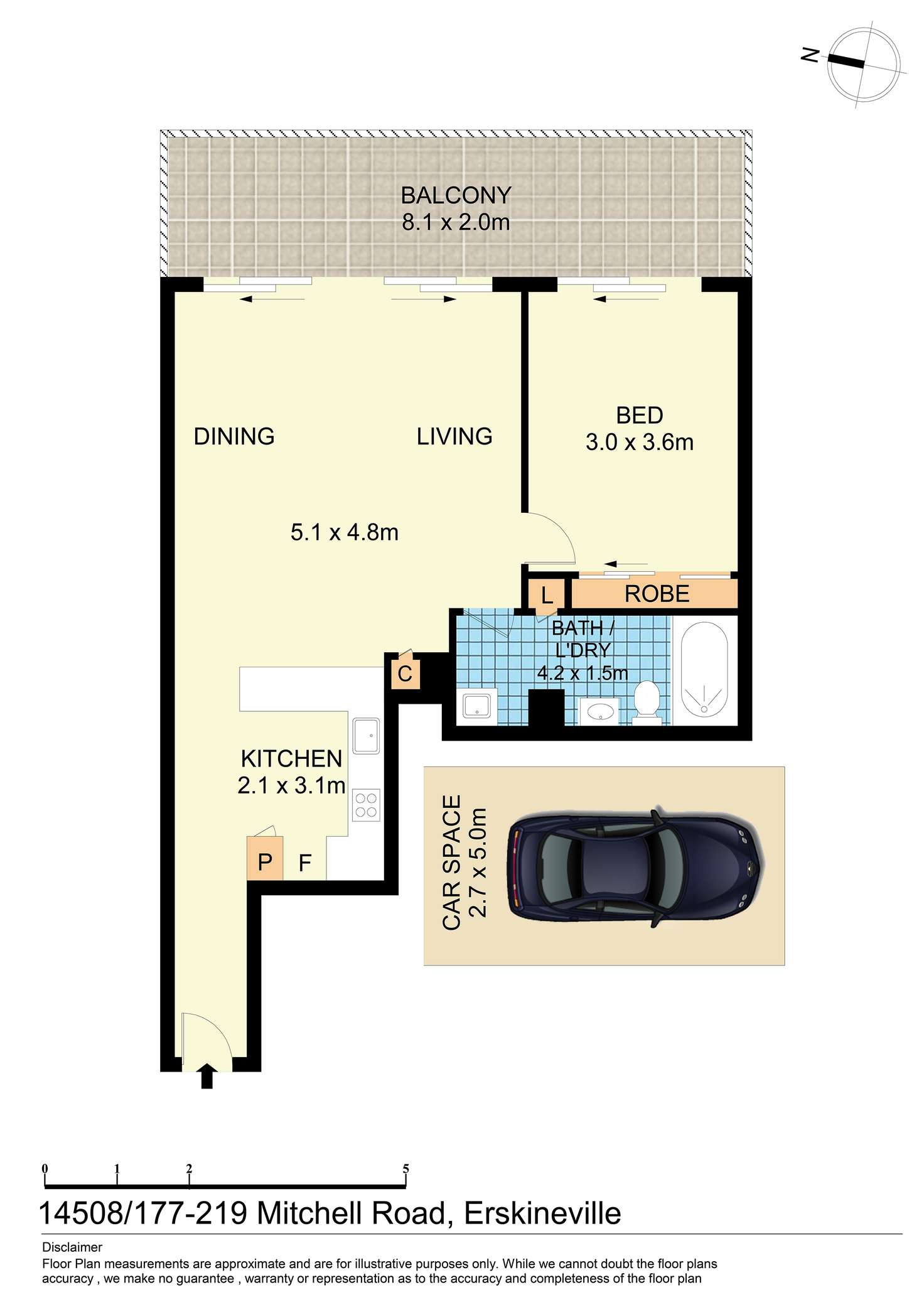 Floorplan of Homely apartment listing, 14508/177-219 Mitchell Road, Erskineville NSW 2043