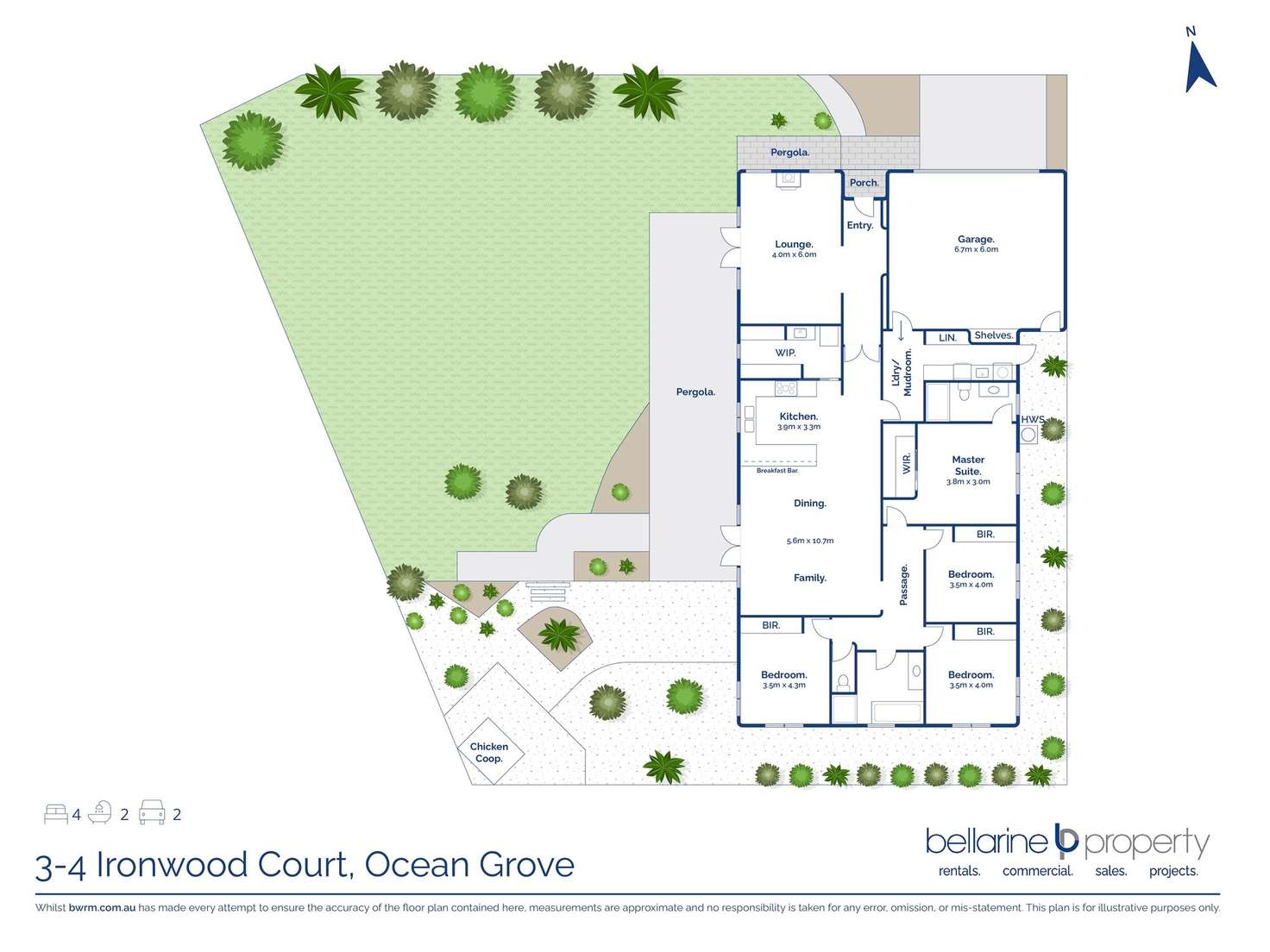Floorplan of Homely house listing, 3-4 Ironwood Court, Ocean Grove VIC 3226