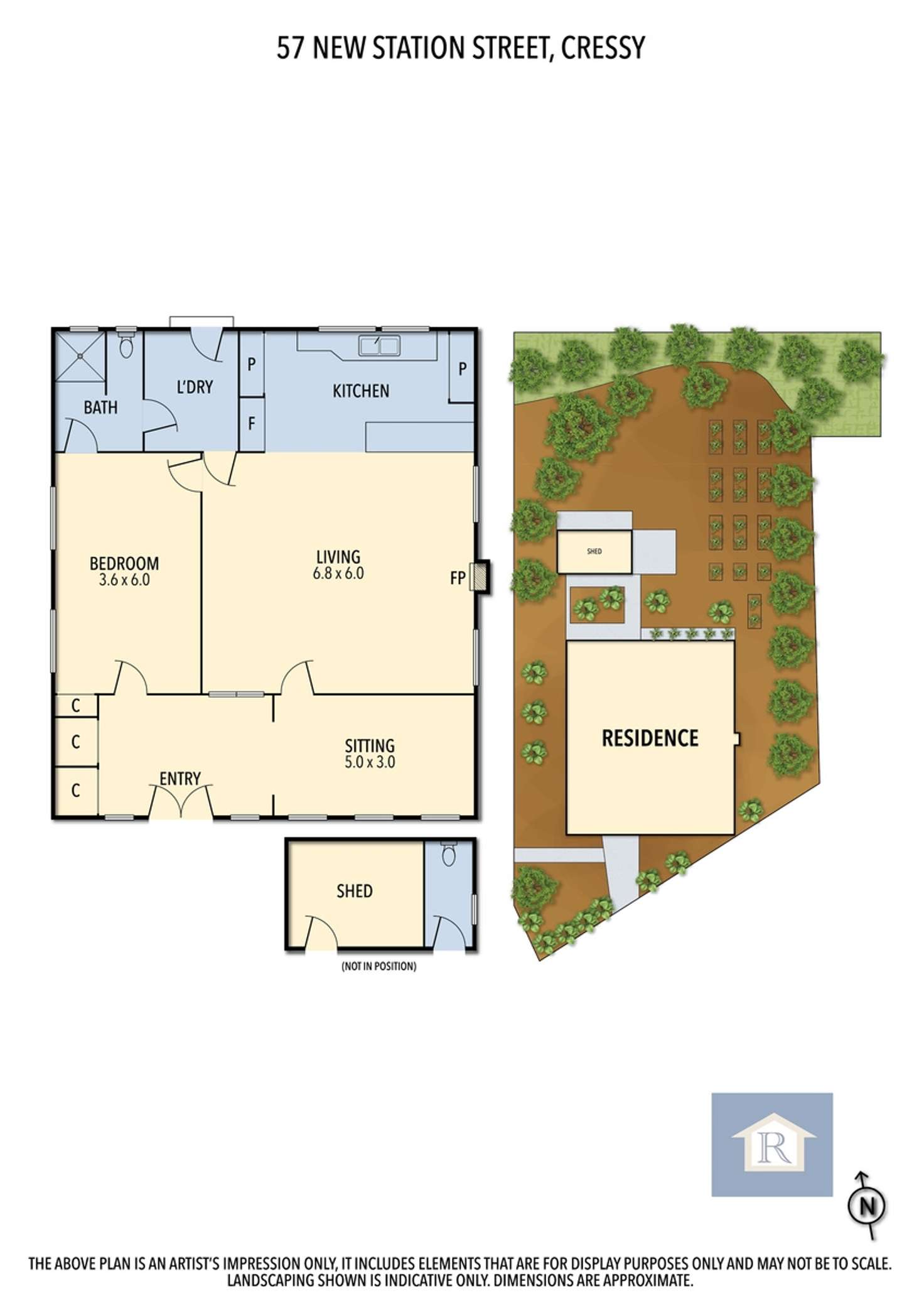 Floorplan of Homely house listing, 57 New Station Street, Cressy VIC 3322
