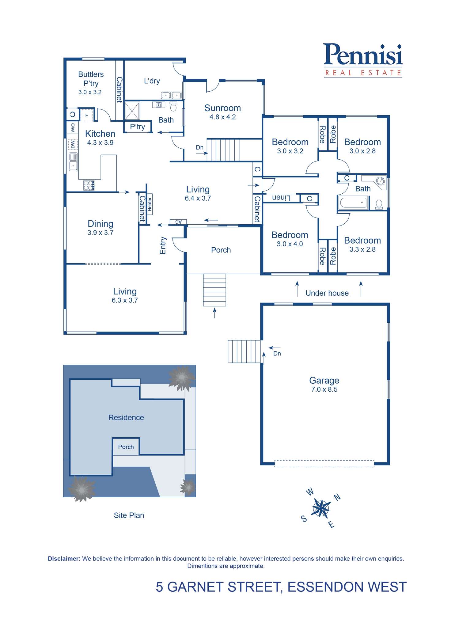 Floorplan of Homely house listing, 5 Garnet Street, Essendon West VIC 3040