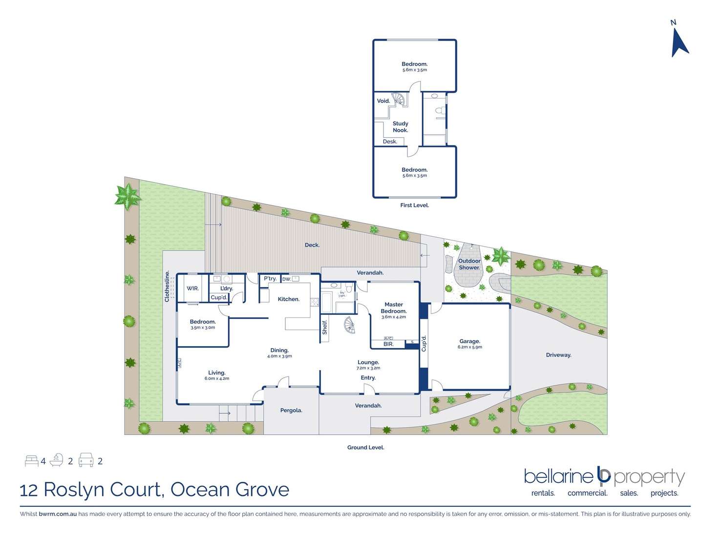 Floorplan of Homely house listing, 12 Roslyn Court, Ocean Grove VIC 3226