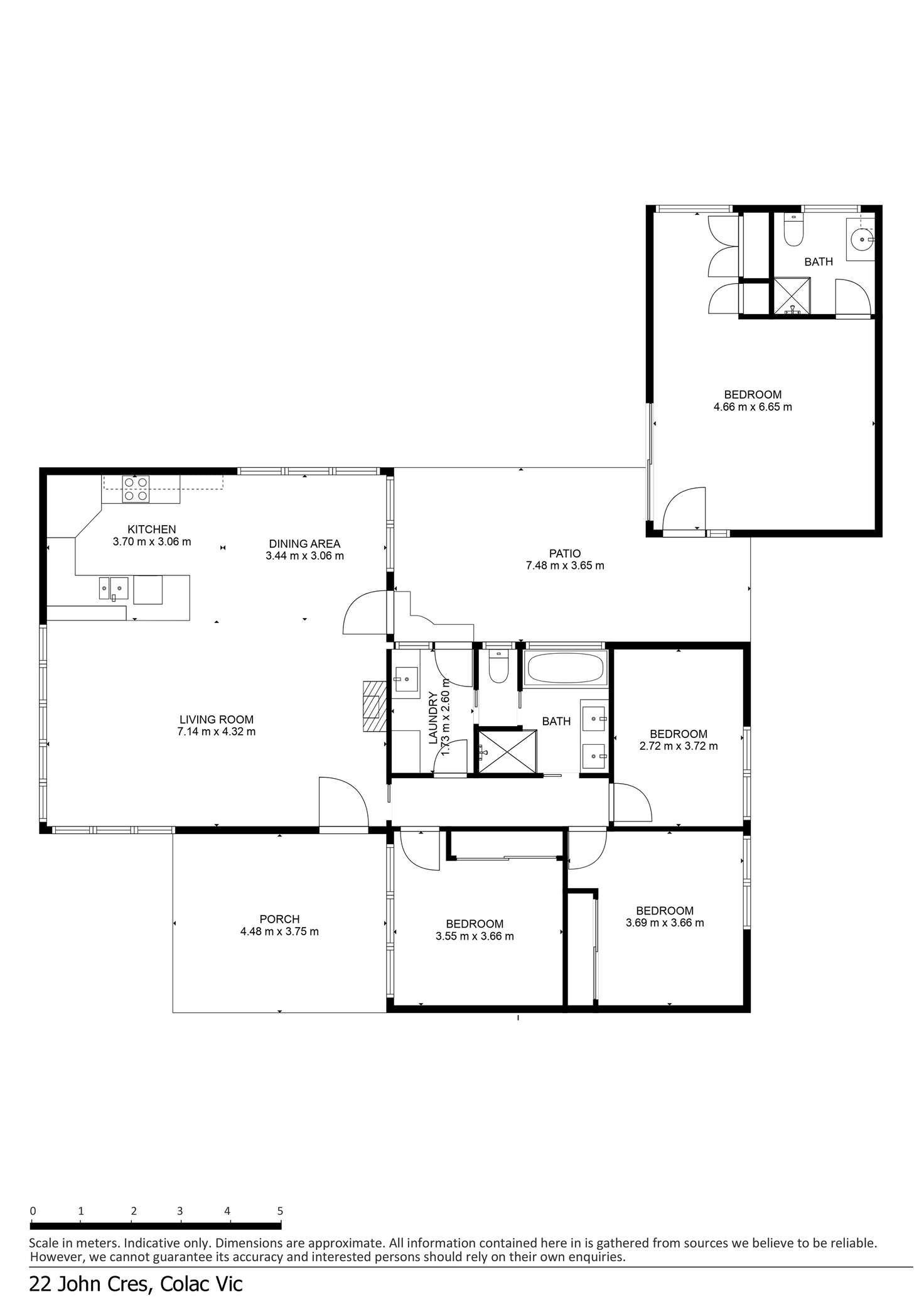 Floorplan of Homely house listing, 22 John Crescent, Colac VIC 3250