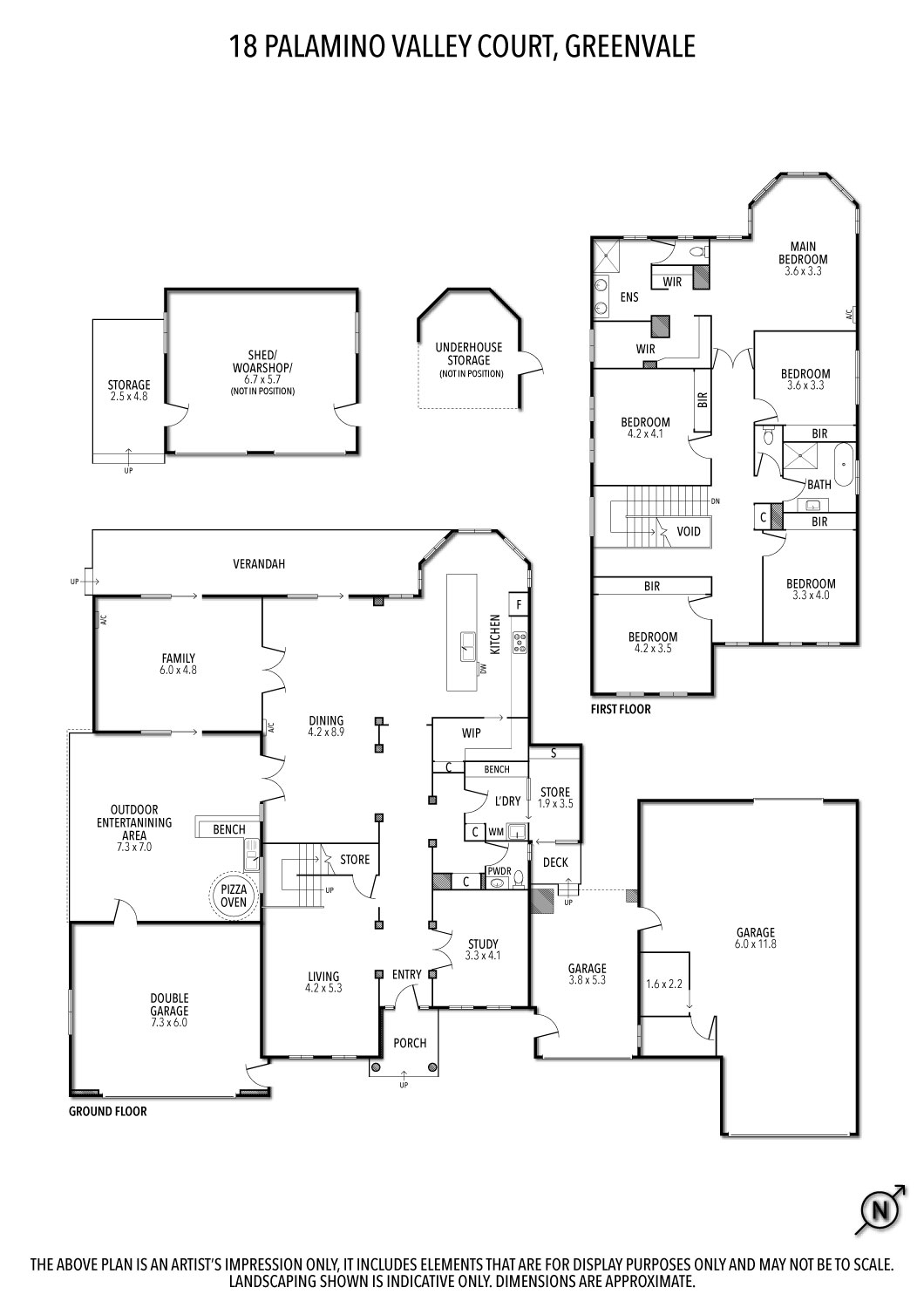 Floorplan of Homely house listing, 18 Palamino Valley Court, Greenvale VIC 3059