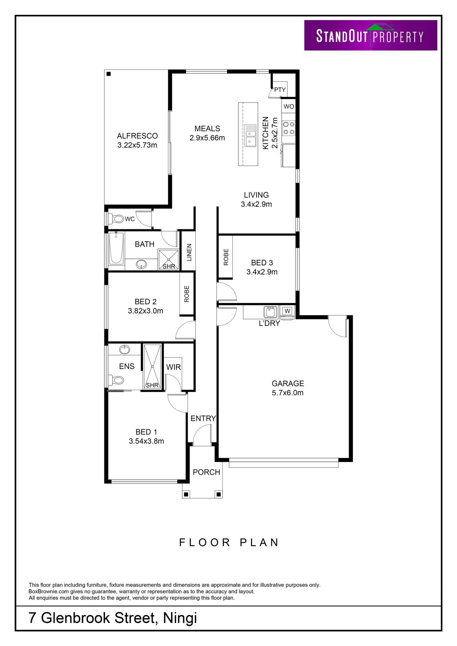 Floorplan of Homely house listing, 7 Glenbrook Street, Ningi QLD 4511